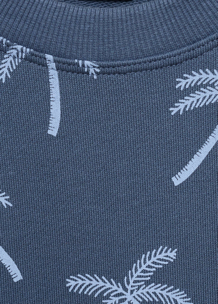 Palm trees printed sweatshirt — Blue