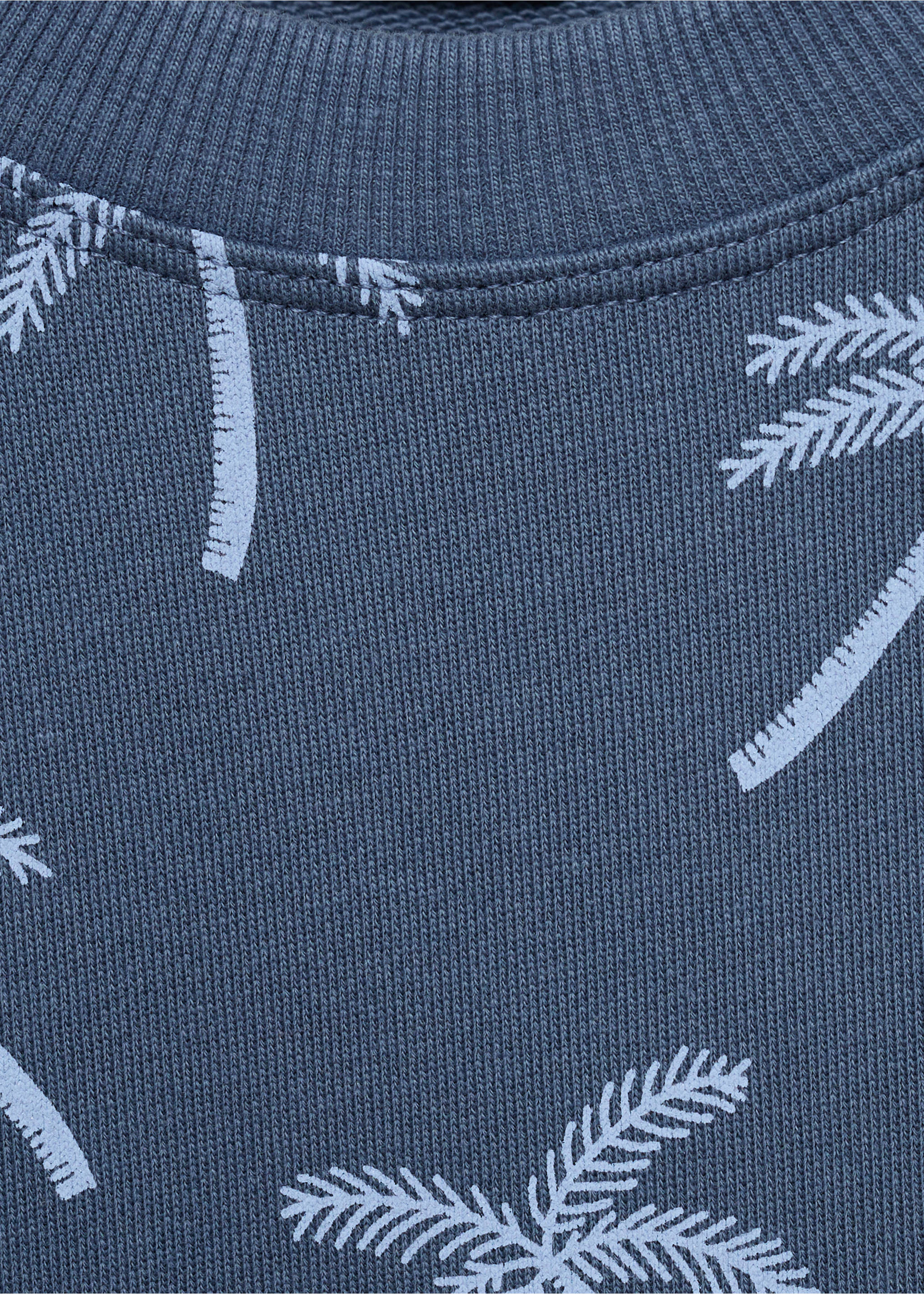 Palm trees printed sweatshirt - Details of the article 8, Blue. Ref: 87045957-00.
