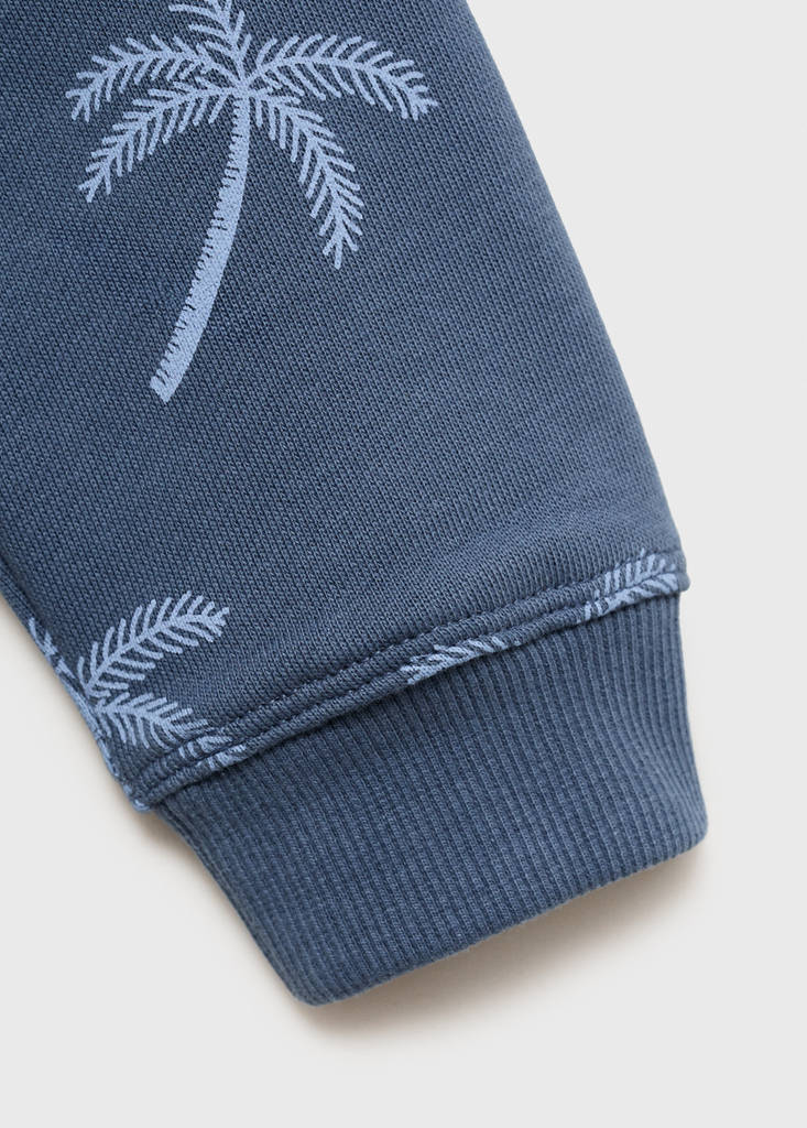 Palm trees printed sweatshirt — Blue