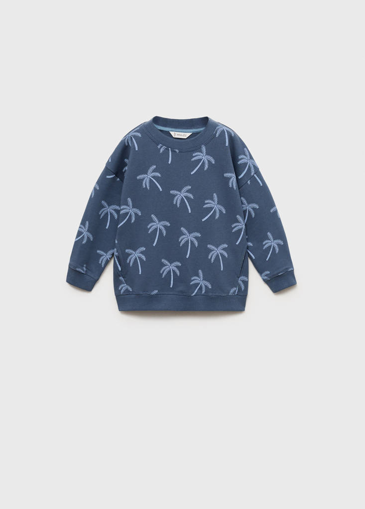Palm trees printed sweatshirt — Blue