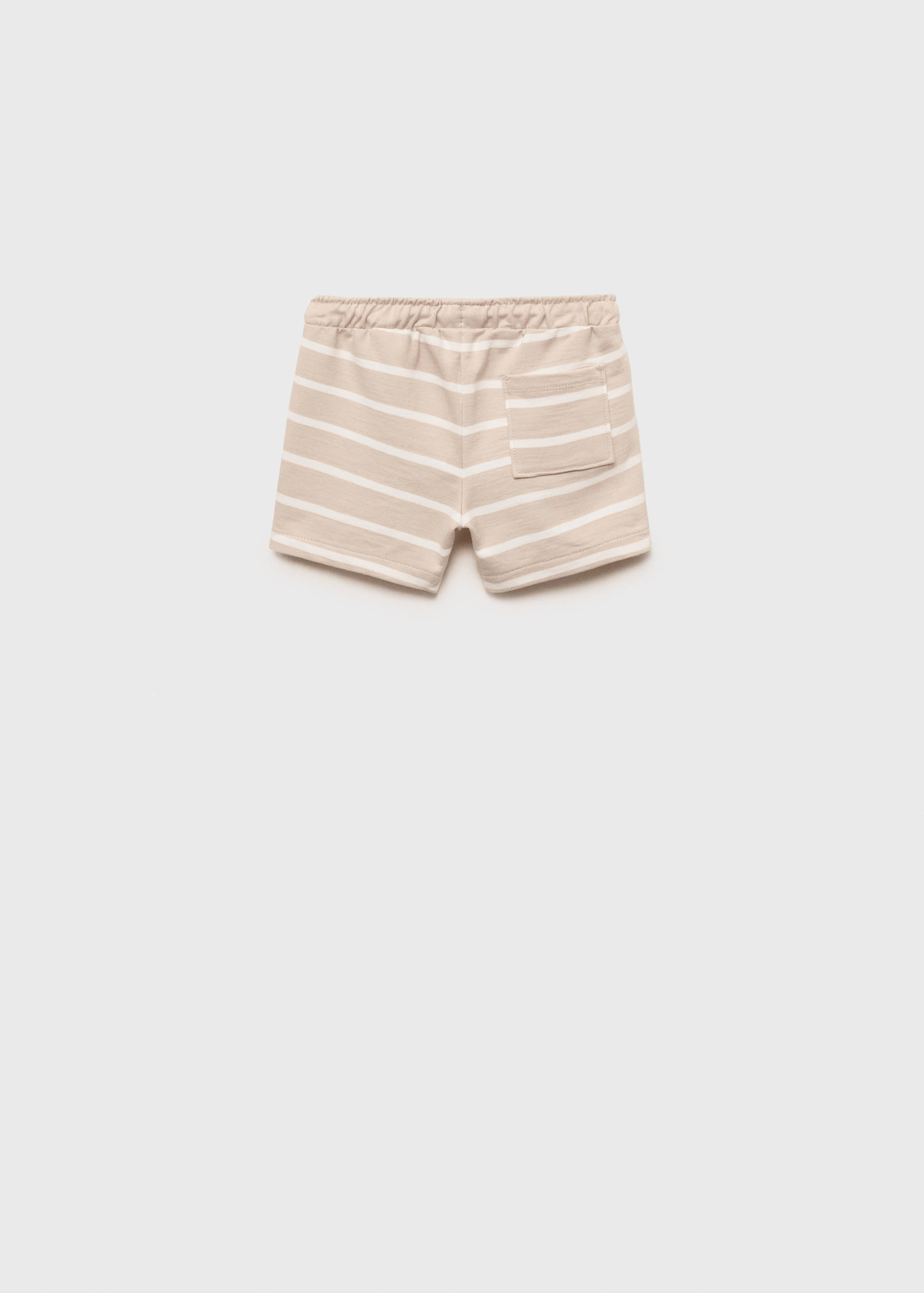 Striped bermuda shorts with drawstring - Reverse of the article
