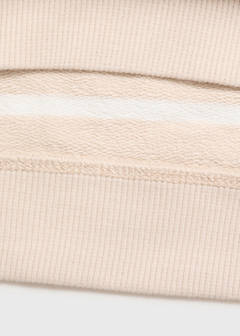 Striped cotton-blend sweatshirt — Sand 7