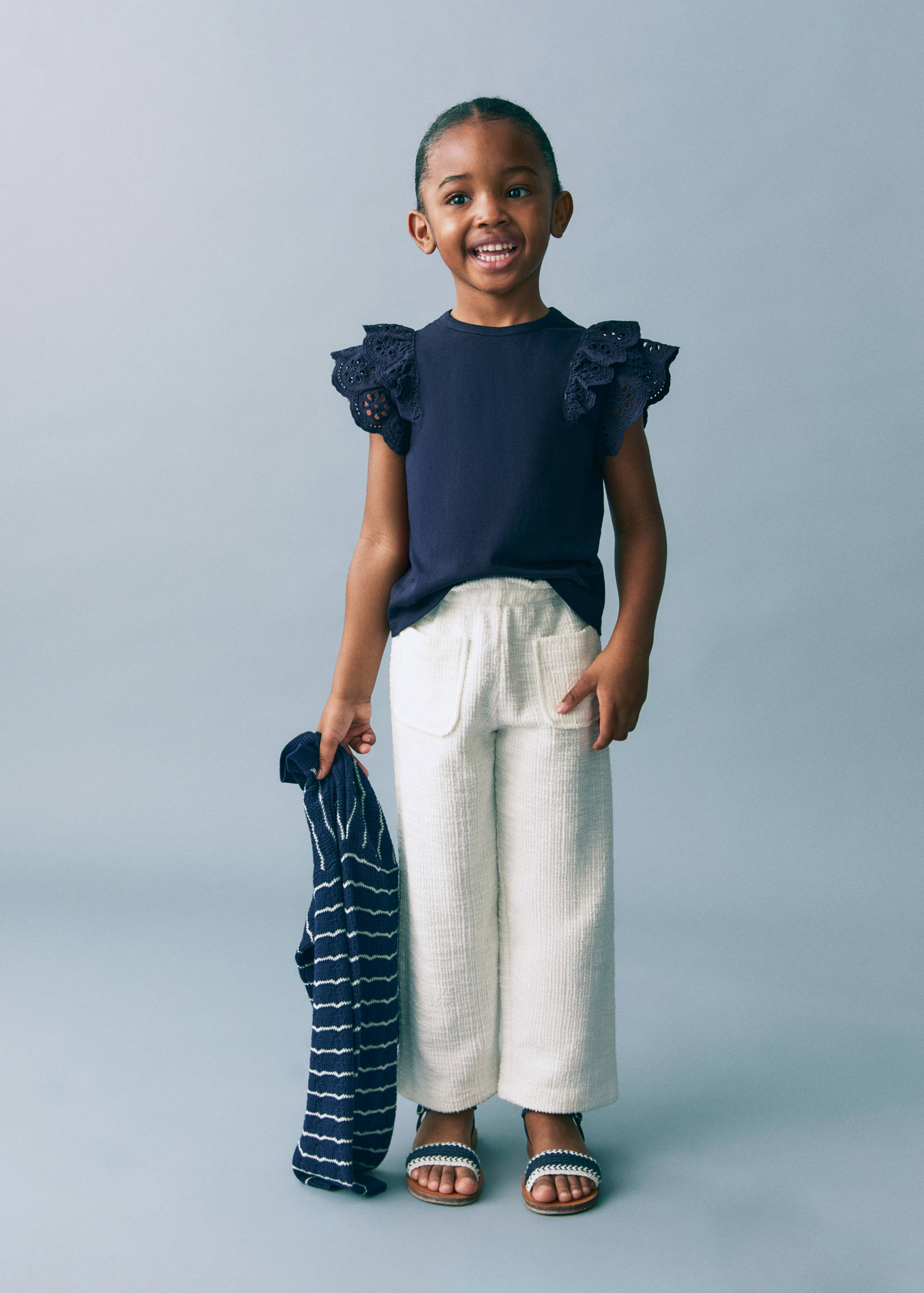 Tweed straight trousers - General plane