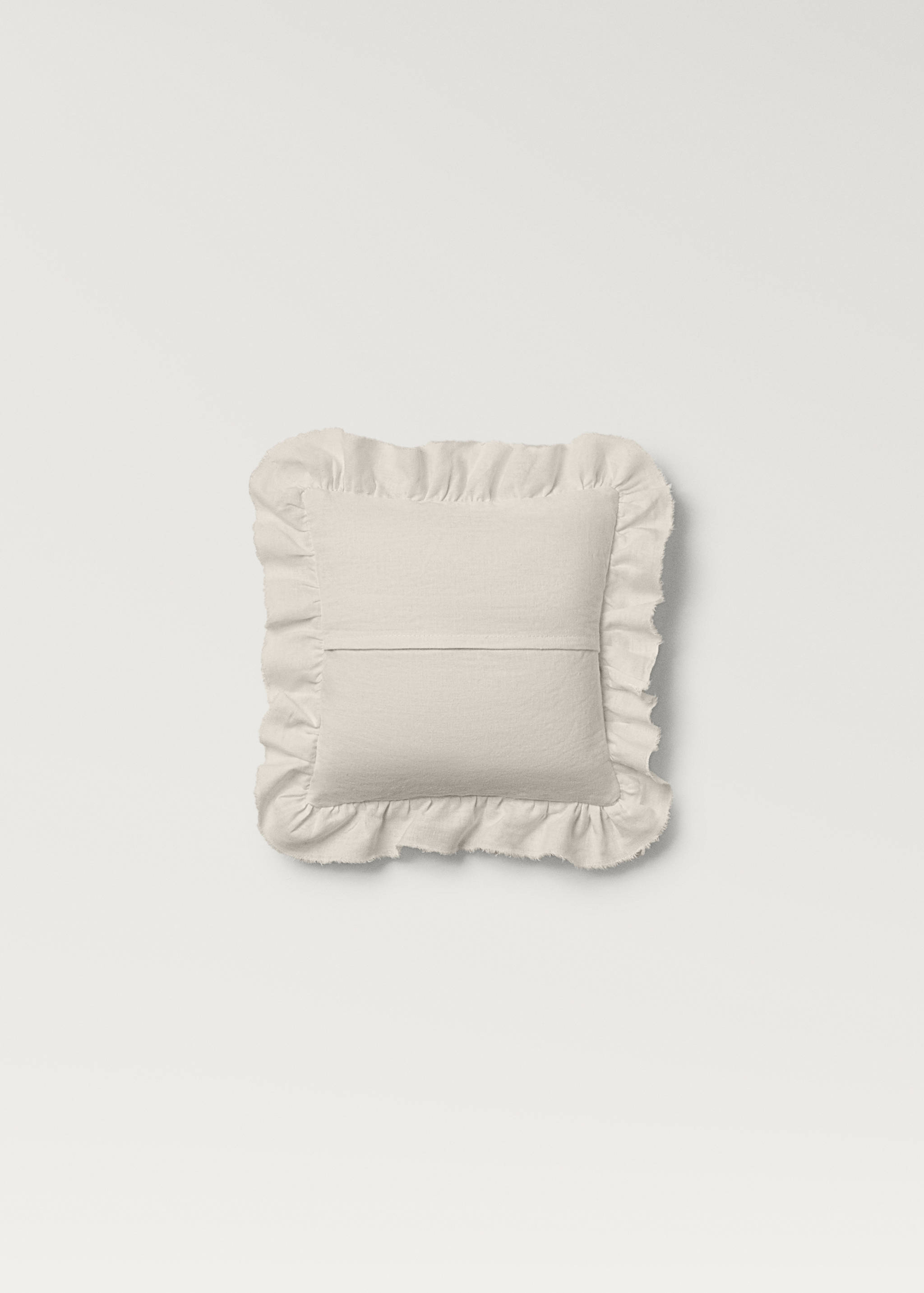 Almofada decorativa de criança de linho e algodão com folhos 20 x 20 cm - Pormenor do artigo 1