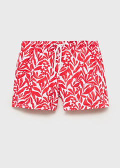 Printed swimsuit with drawstring — Red 2