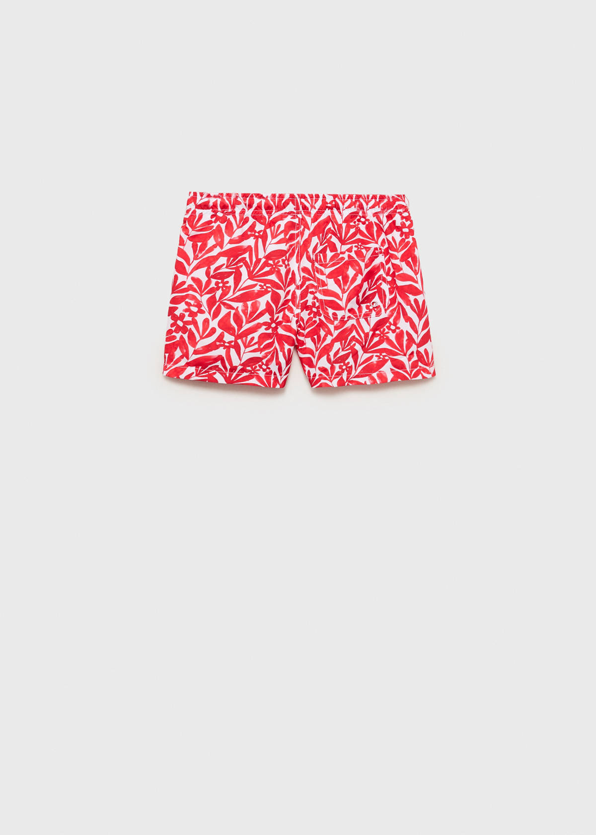 Printed swimsuit with drawstring — Red
