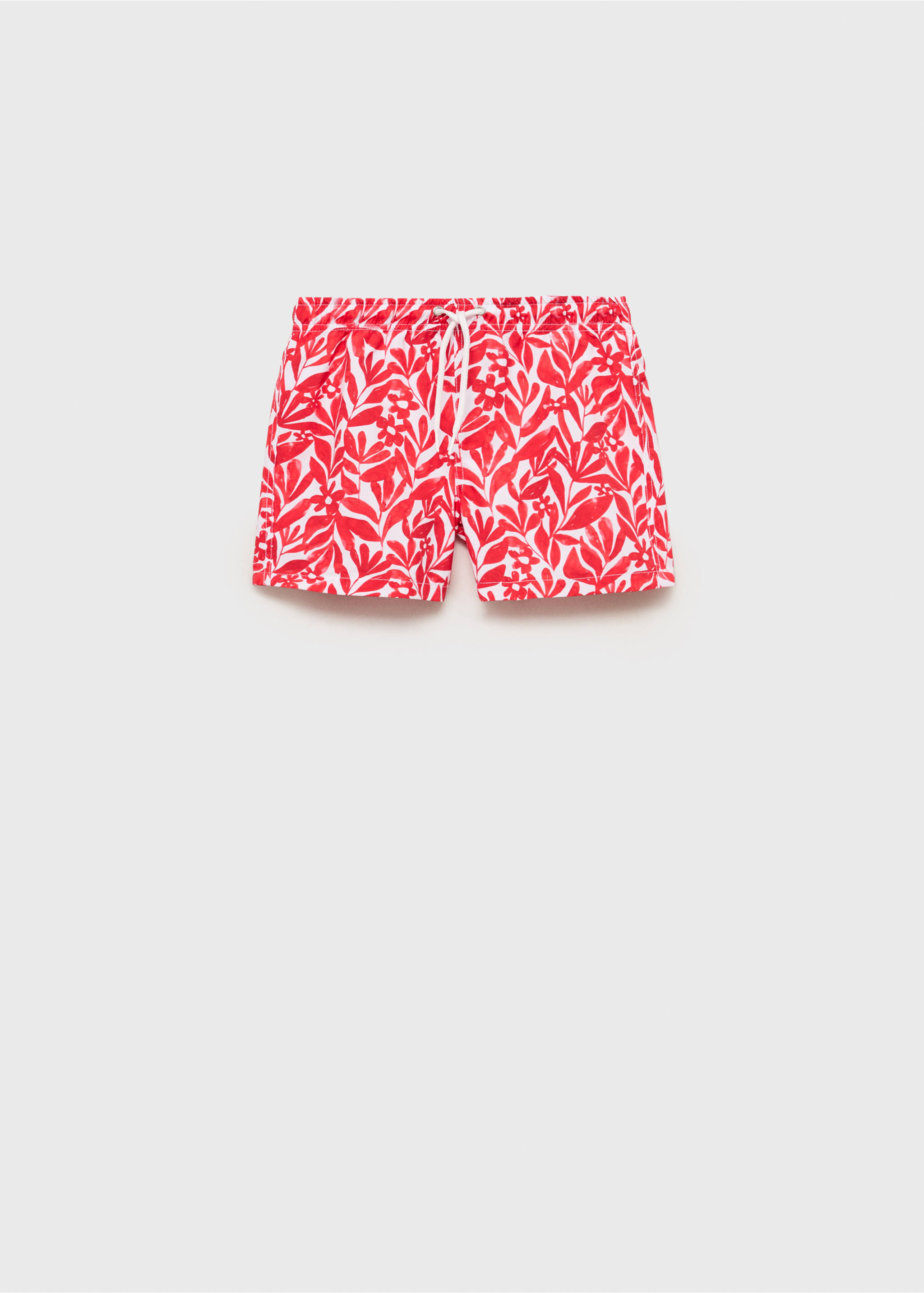 Printed swimsuit with drawstring - Article without model, Red. Ref: 87045987-00.
