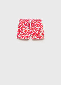 Printed swimsuit with drawstring — Red 1