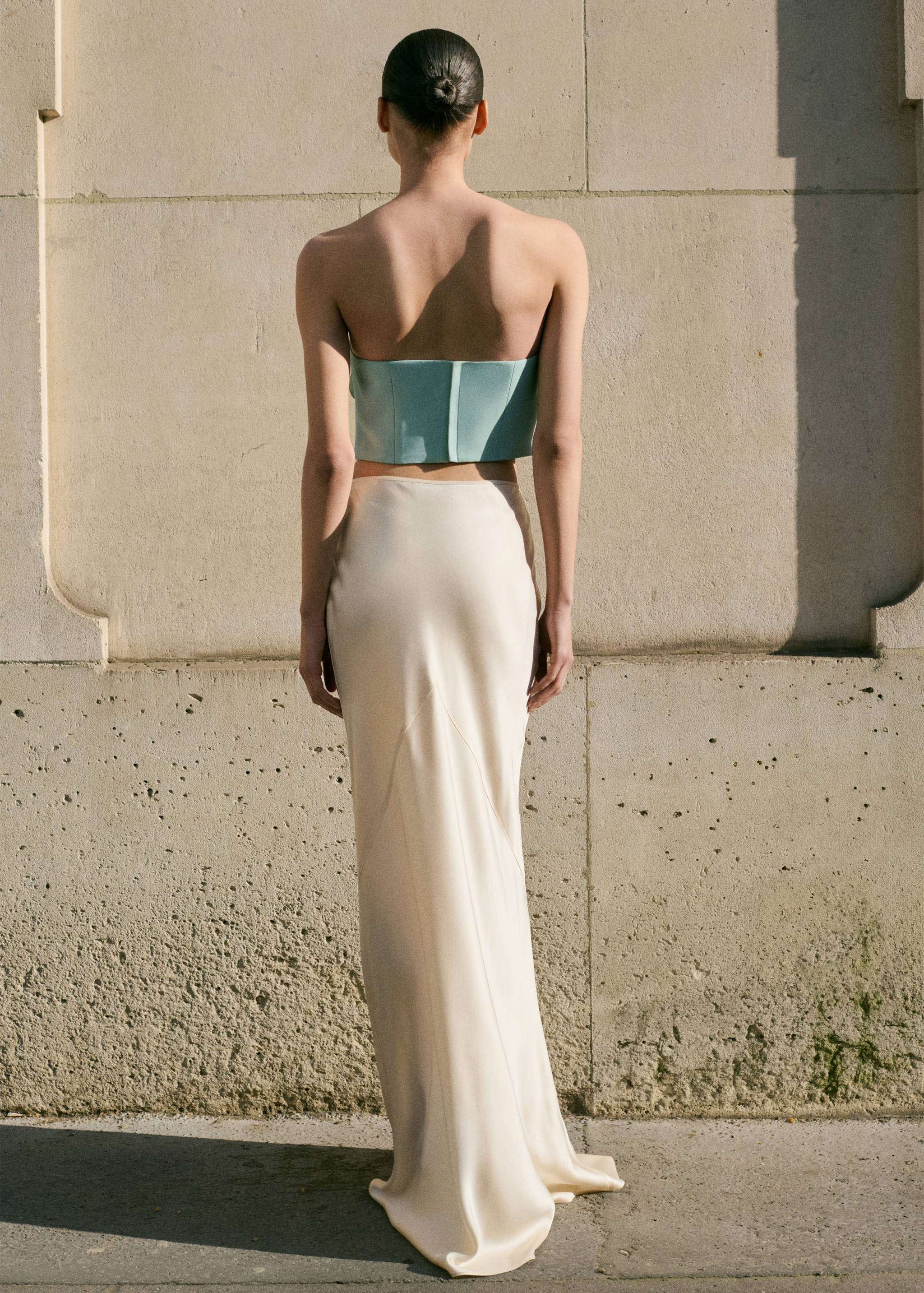 Satin maxi-skirt - Reverse of the article