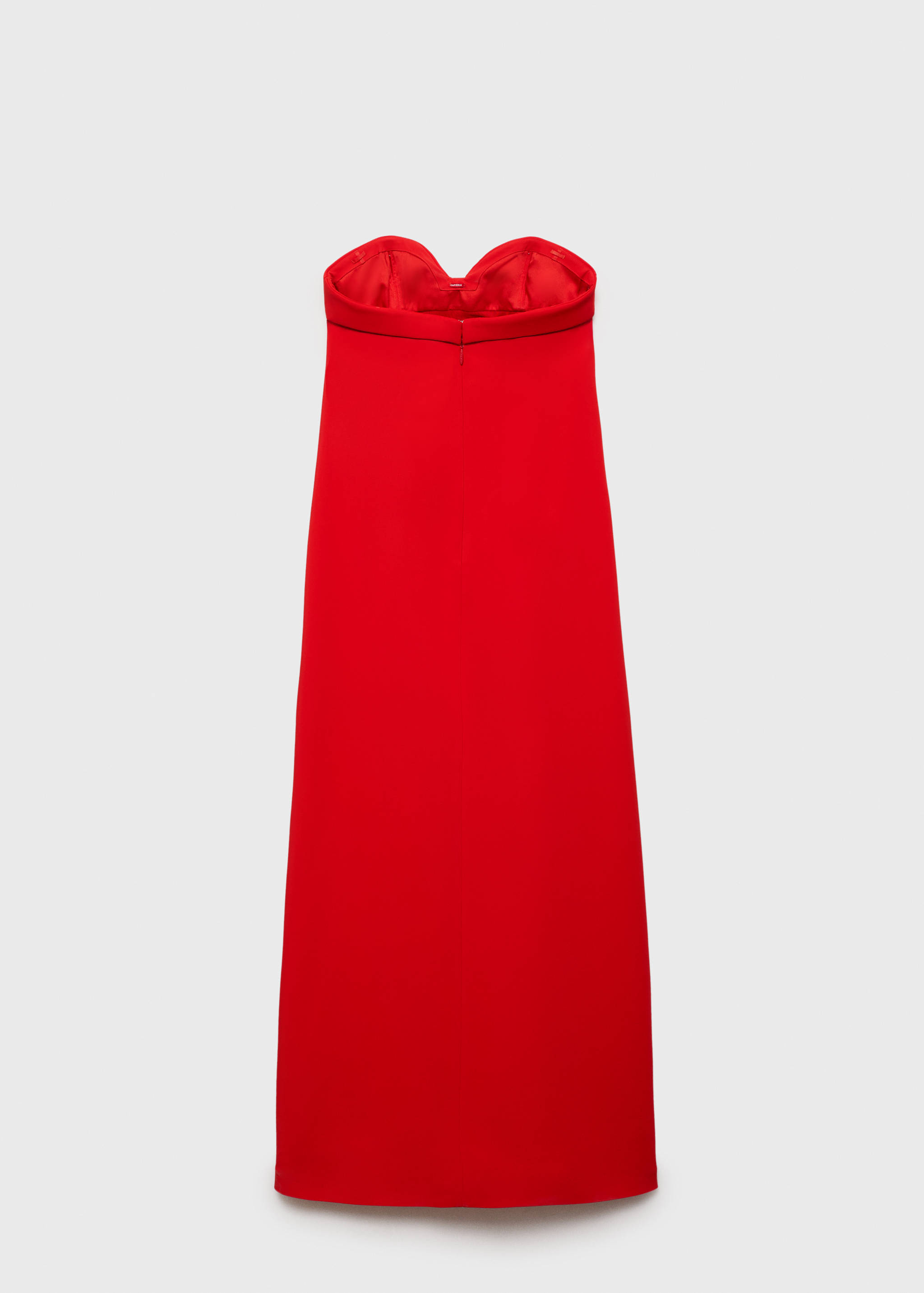 Rochie fără bretele, cu decolteu inimă - Spatele articolului