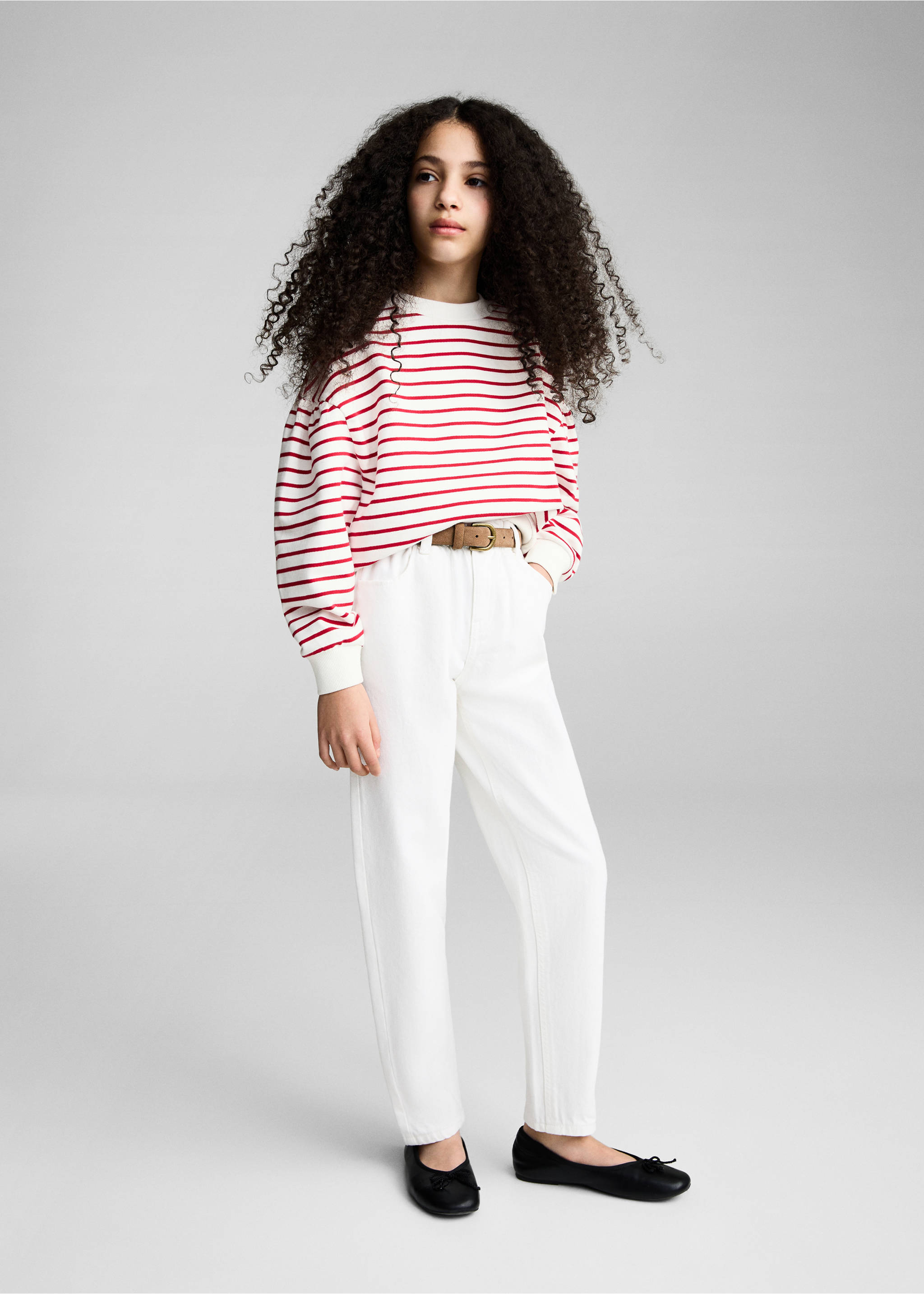 Striped cotton-blend sweatshirt - General plane, Red. Ref: 87046346-00.