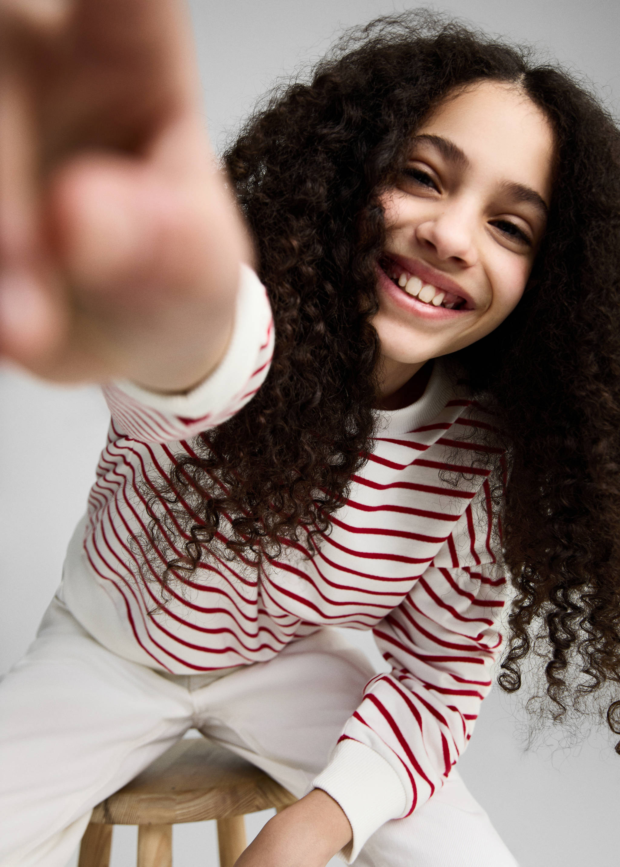 Striped cotton-blend sweatshirt - Details of the article 2