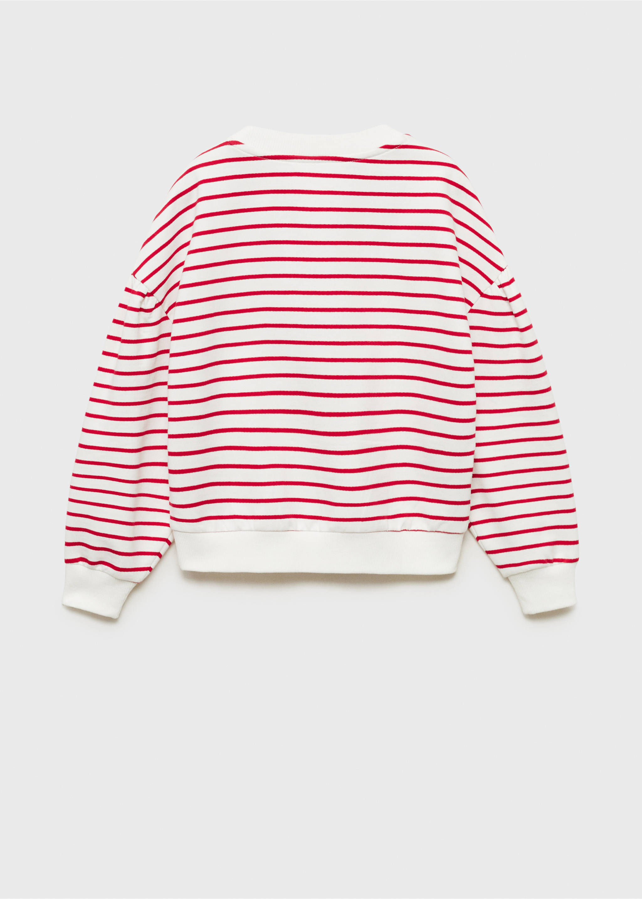 Striped cotton-blend sweatshirt - Reverse of the article, Red. Ref: 87046346-00.