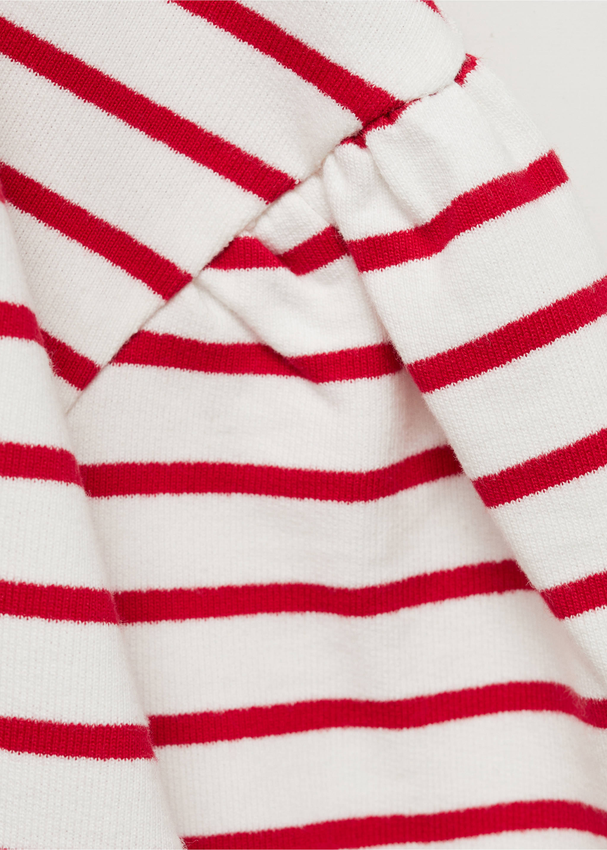 Striped cotton-blend sweatshirt - Details of the article 8, Red. Ref: 87046346-00.