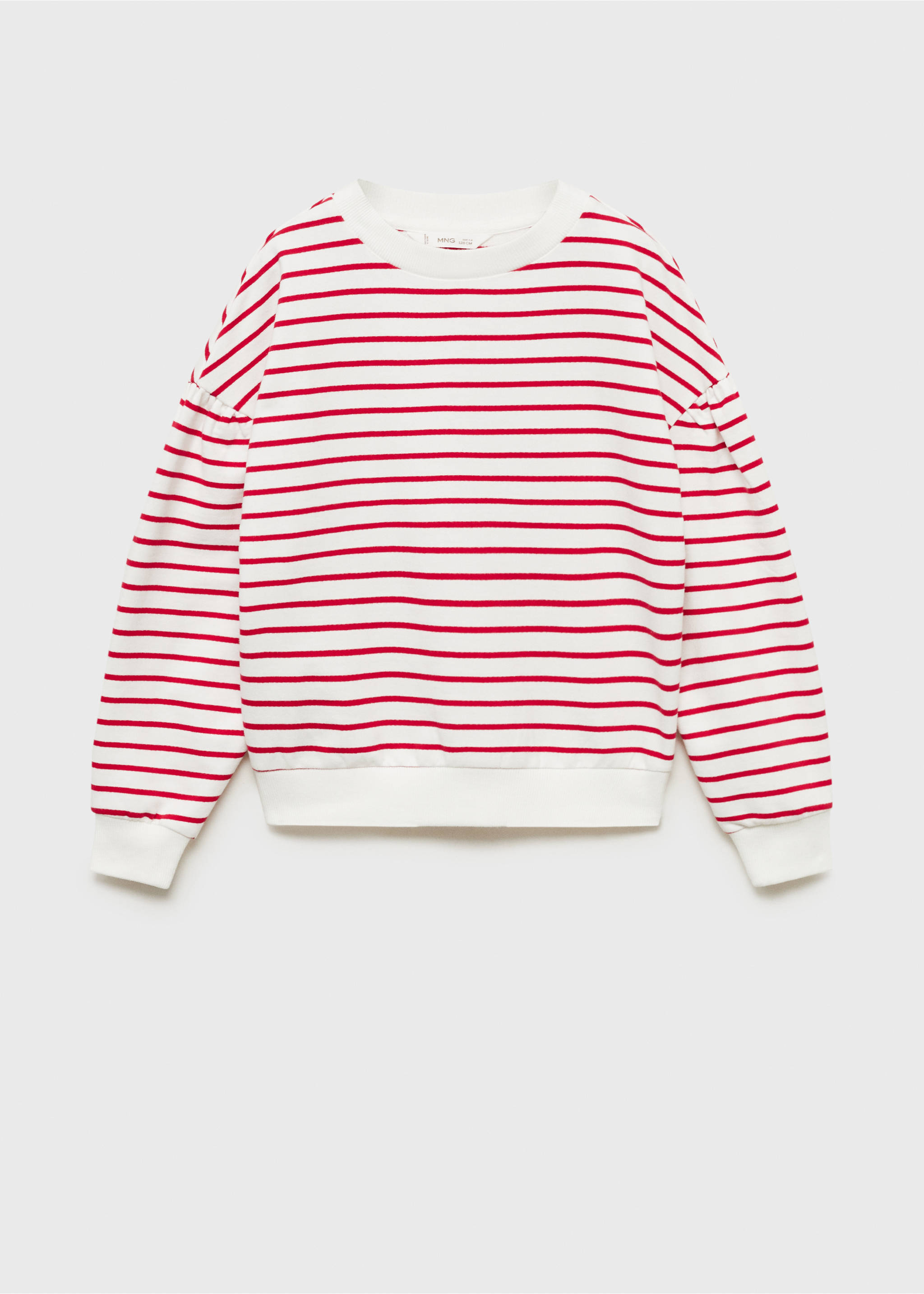 Striped cotton-blend sweatshirt - Article without model, Red. Ref: 87046346-00.