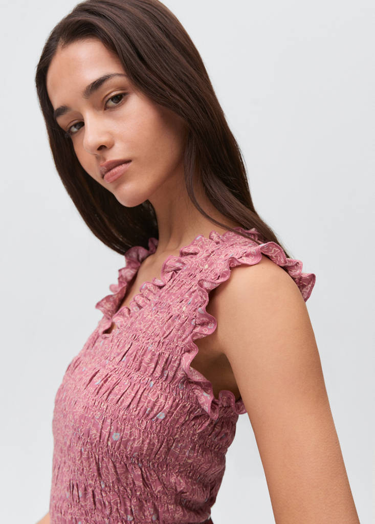 Frilly ruffled top — Pink
