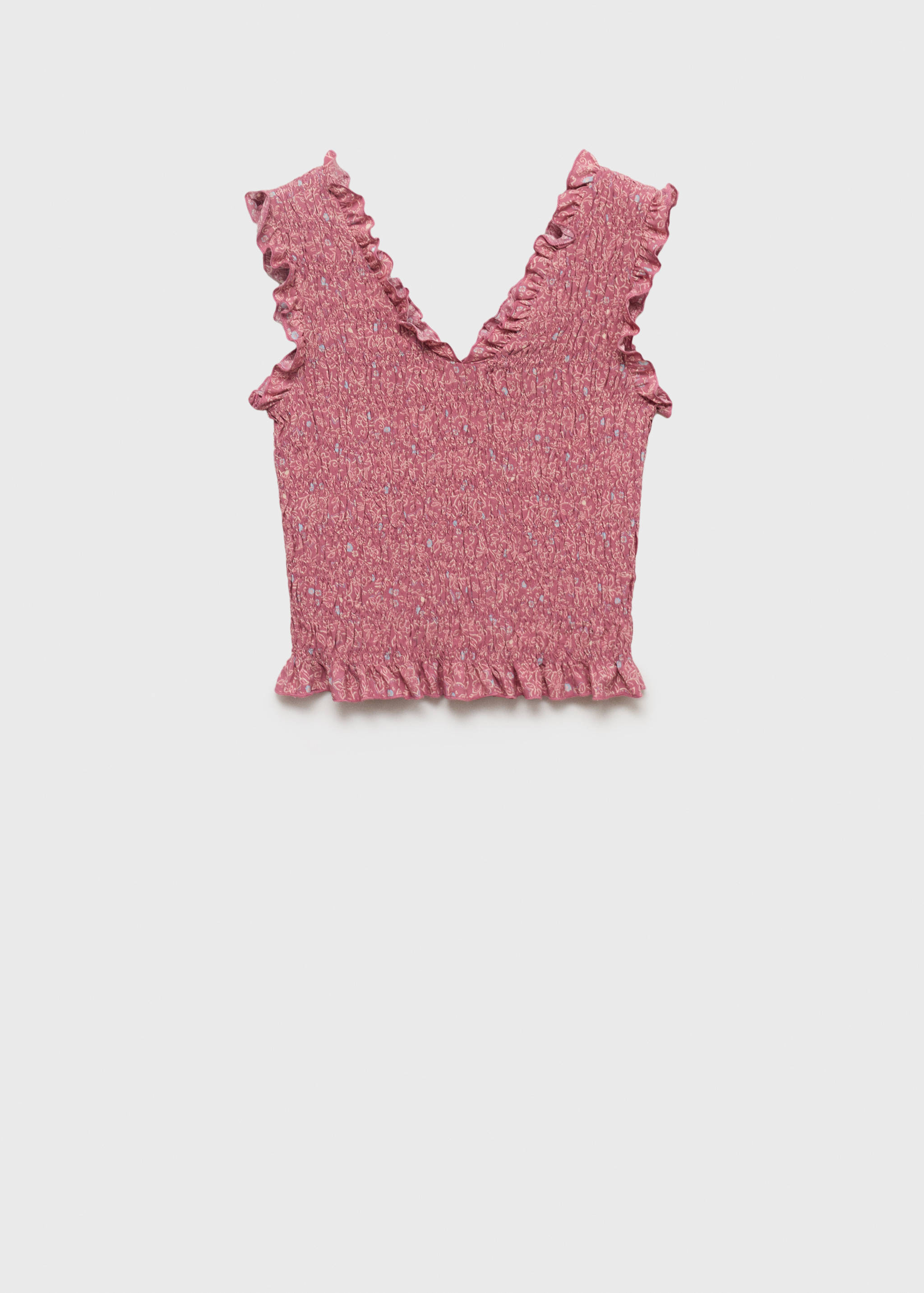 Top mit V-Ausschnitt und Knitter-Effekt - Artikel ohne Model