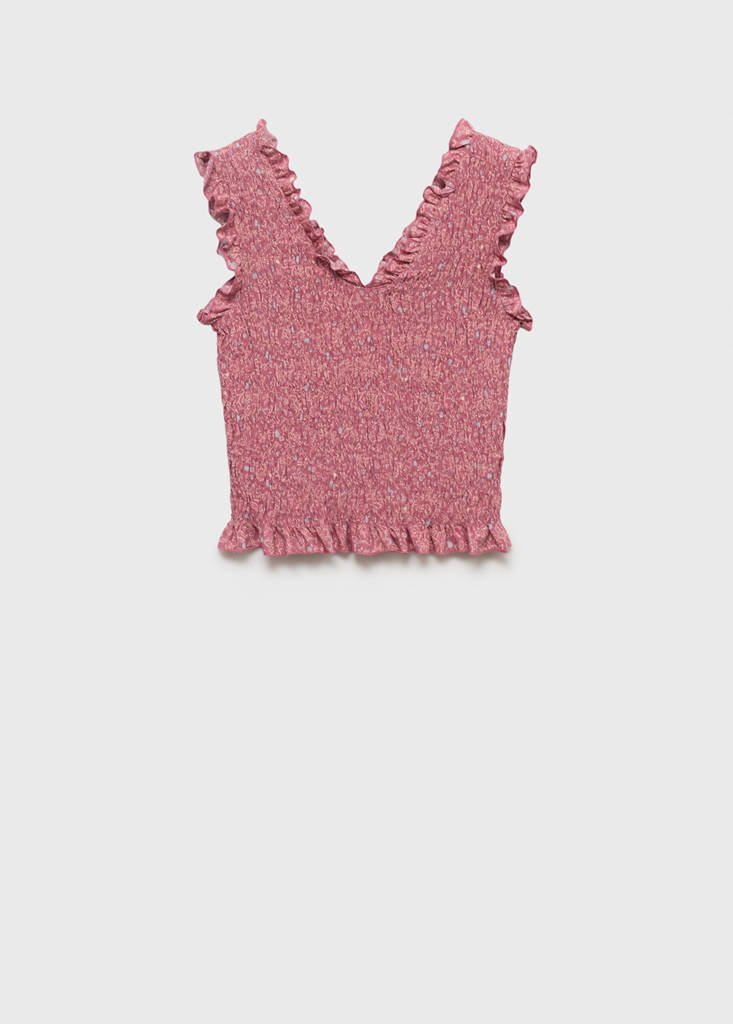 Frilly ruffled top — Pink