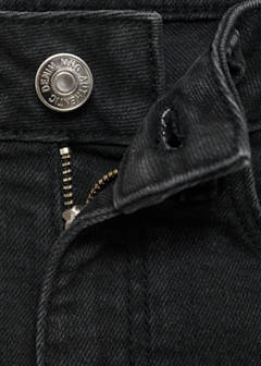 Studded denim shorts — Black denim 6