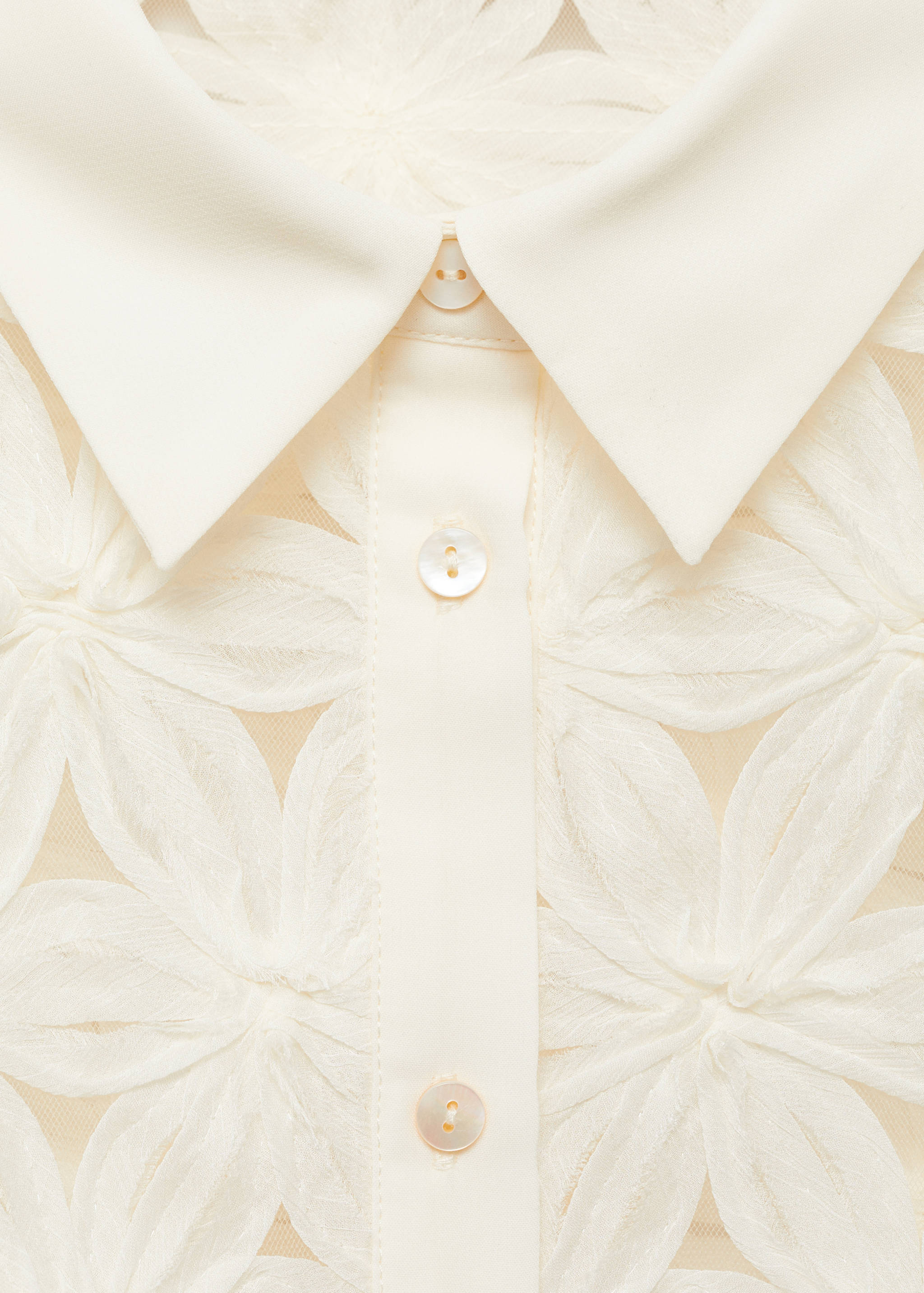 Openwork floral textured shirt - Details of the article 8