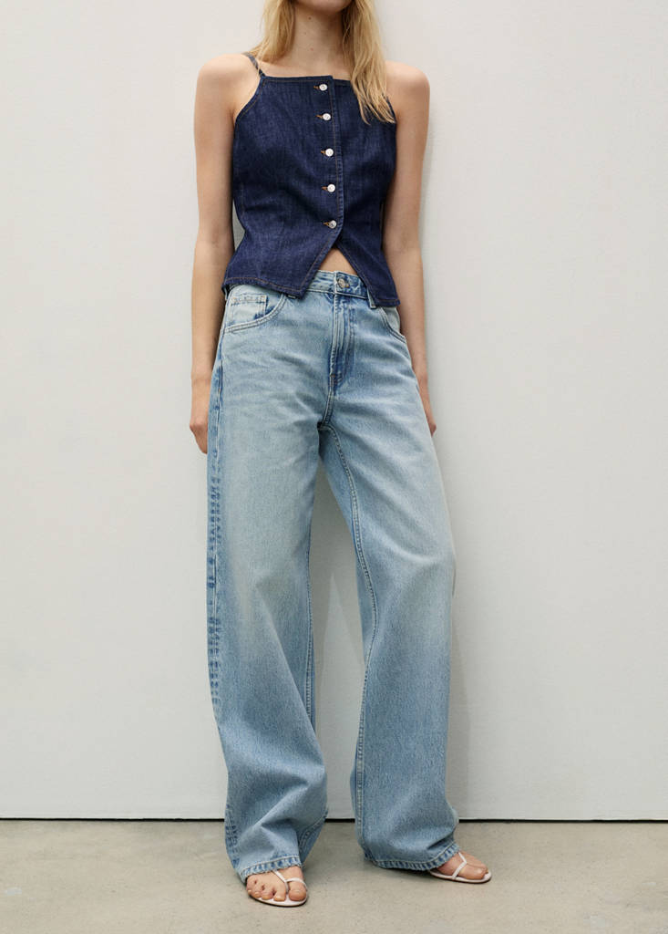 Miami medium-rise straight-fit jeans — Light Blue