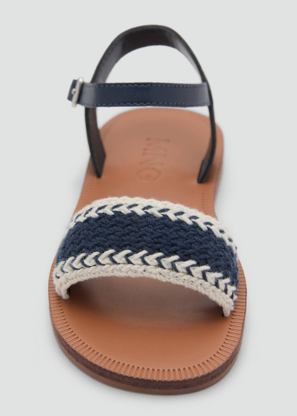 Sandals with braided strap — Blue