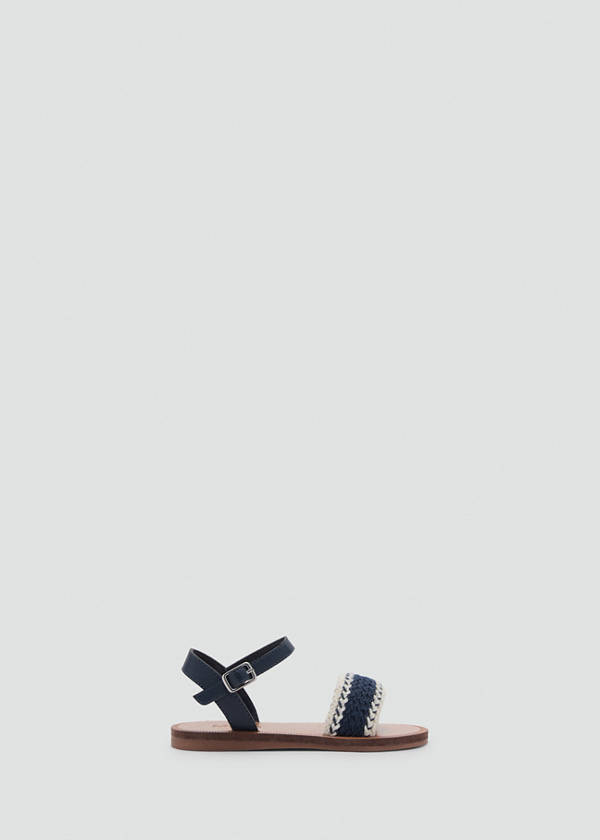 Sandals with braided strap — Blue