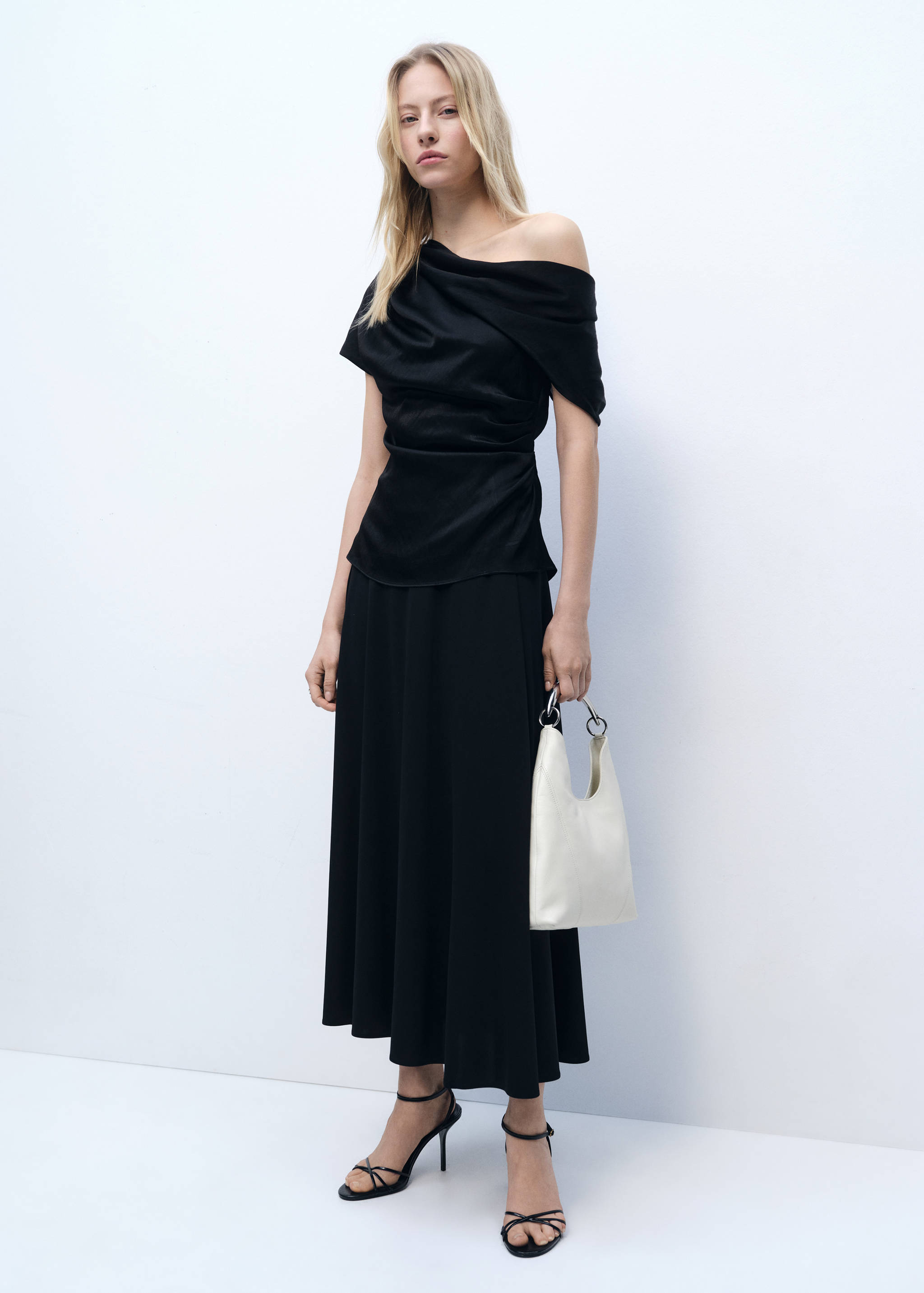 Chemisier satiné manches courtes - Plan général