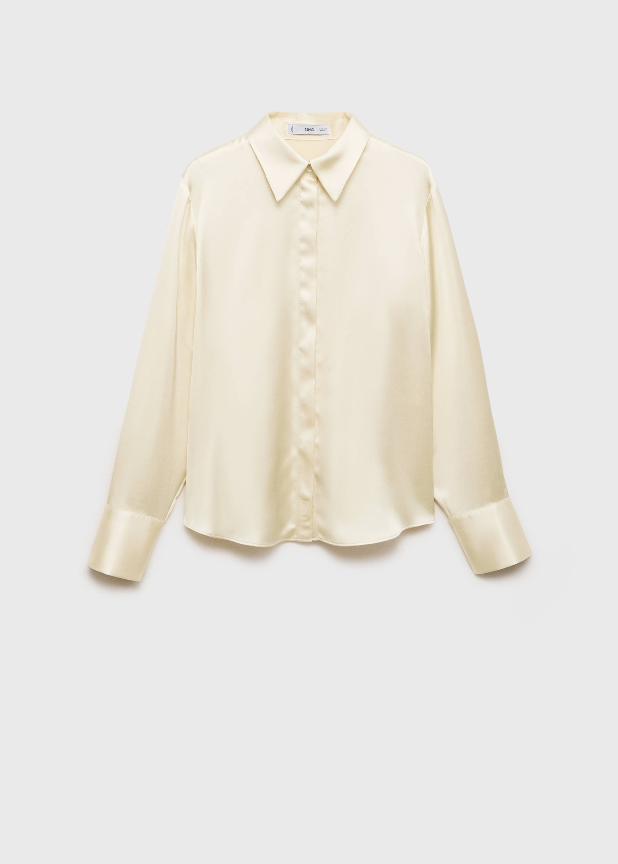 Satin shirt with hidden buttons - Article without model