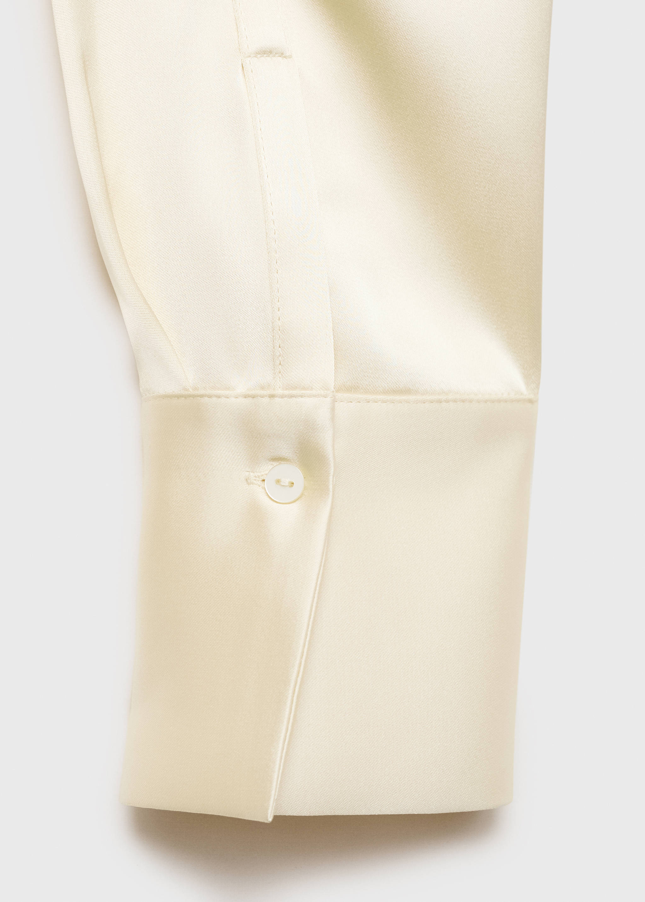 Satin shirt with hidden buttons - Details of the article 0
