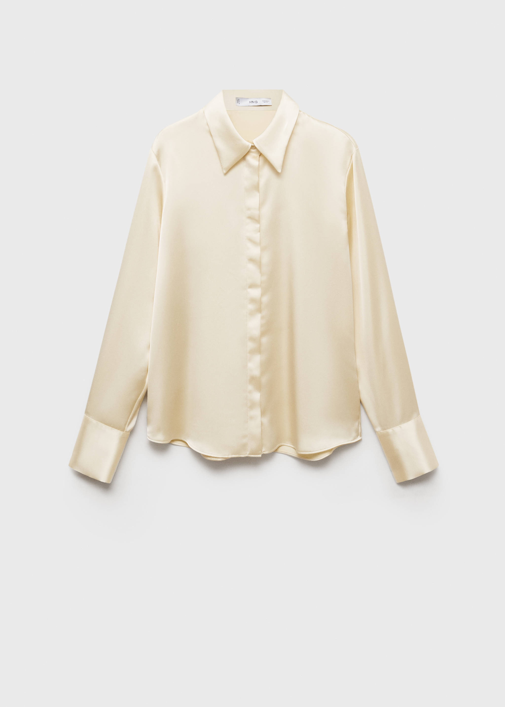 Satin shirt with hidden buttons - Article without model
