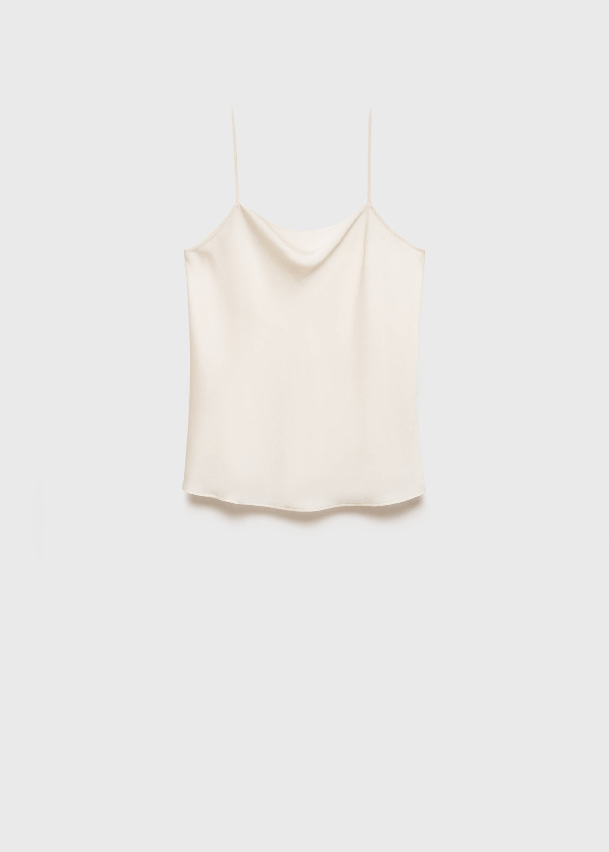 Satin top with draped neckline - Article without model