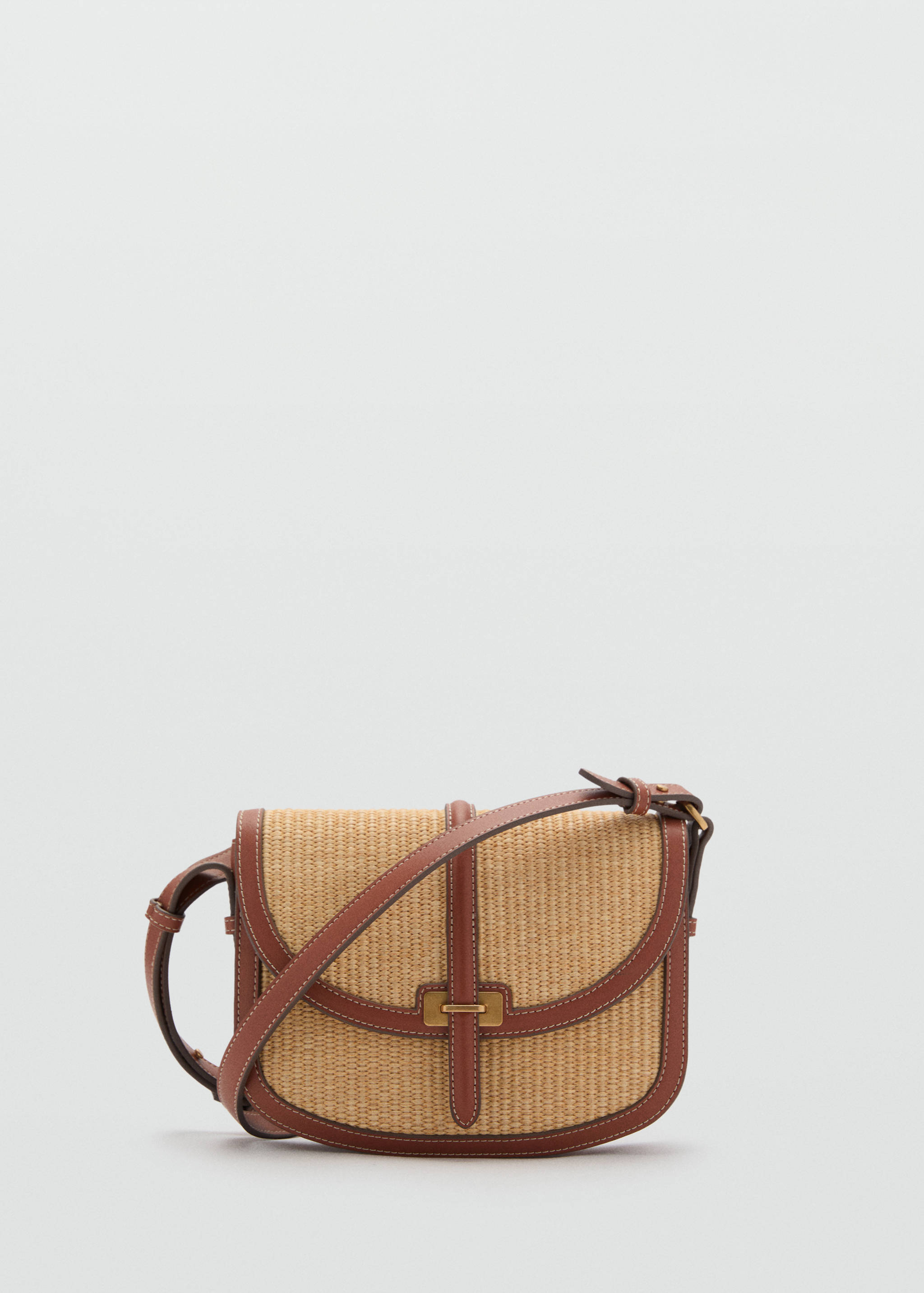 Raffia-effect shoulder bag - Article without model