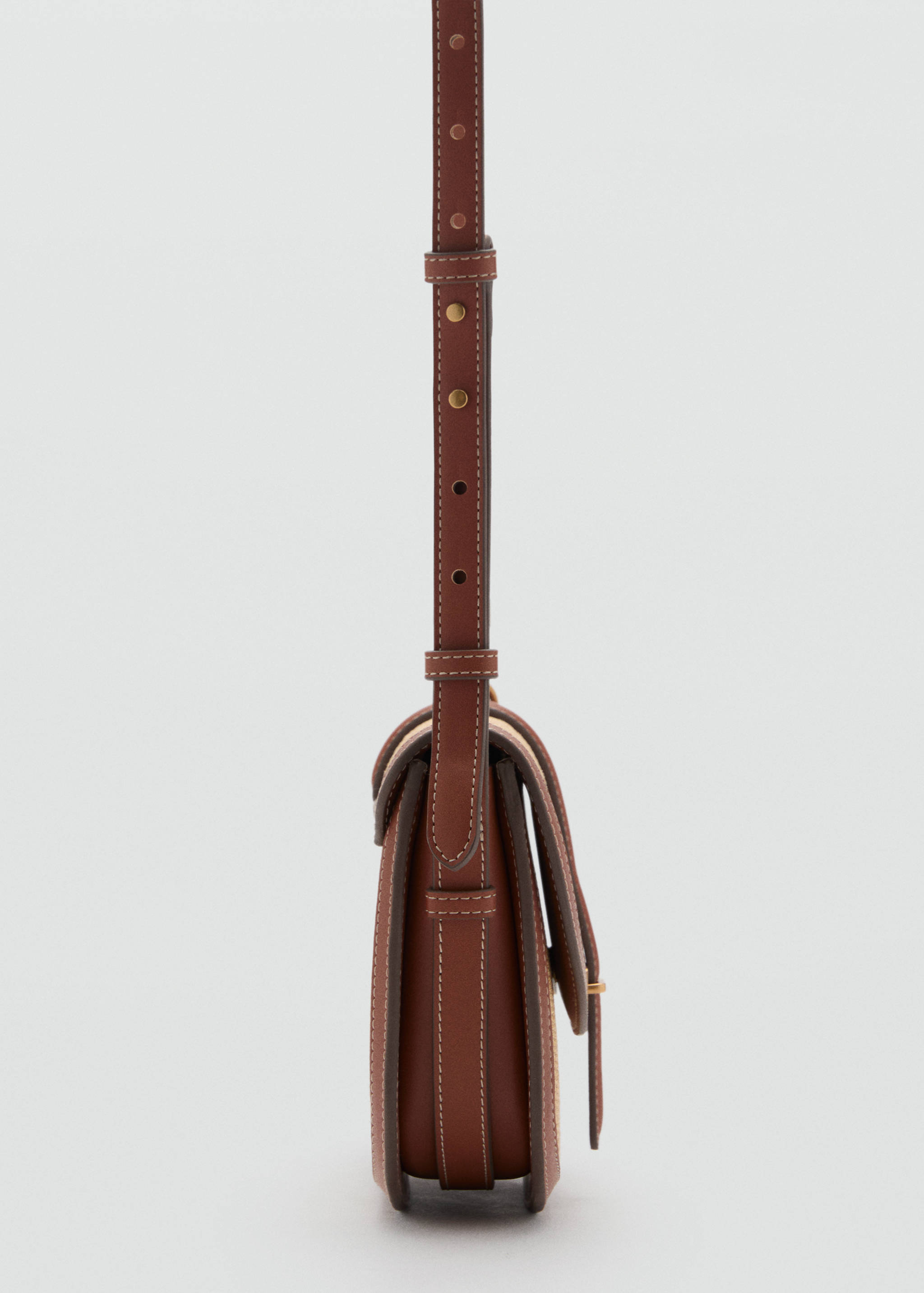 Raffia-effect shoulder bag - Details of the article 1