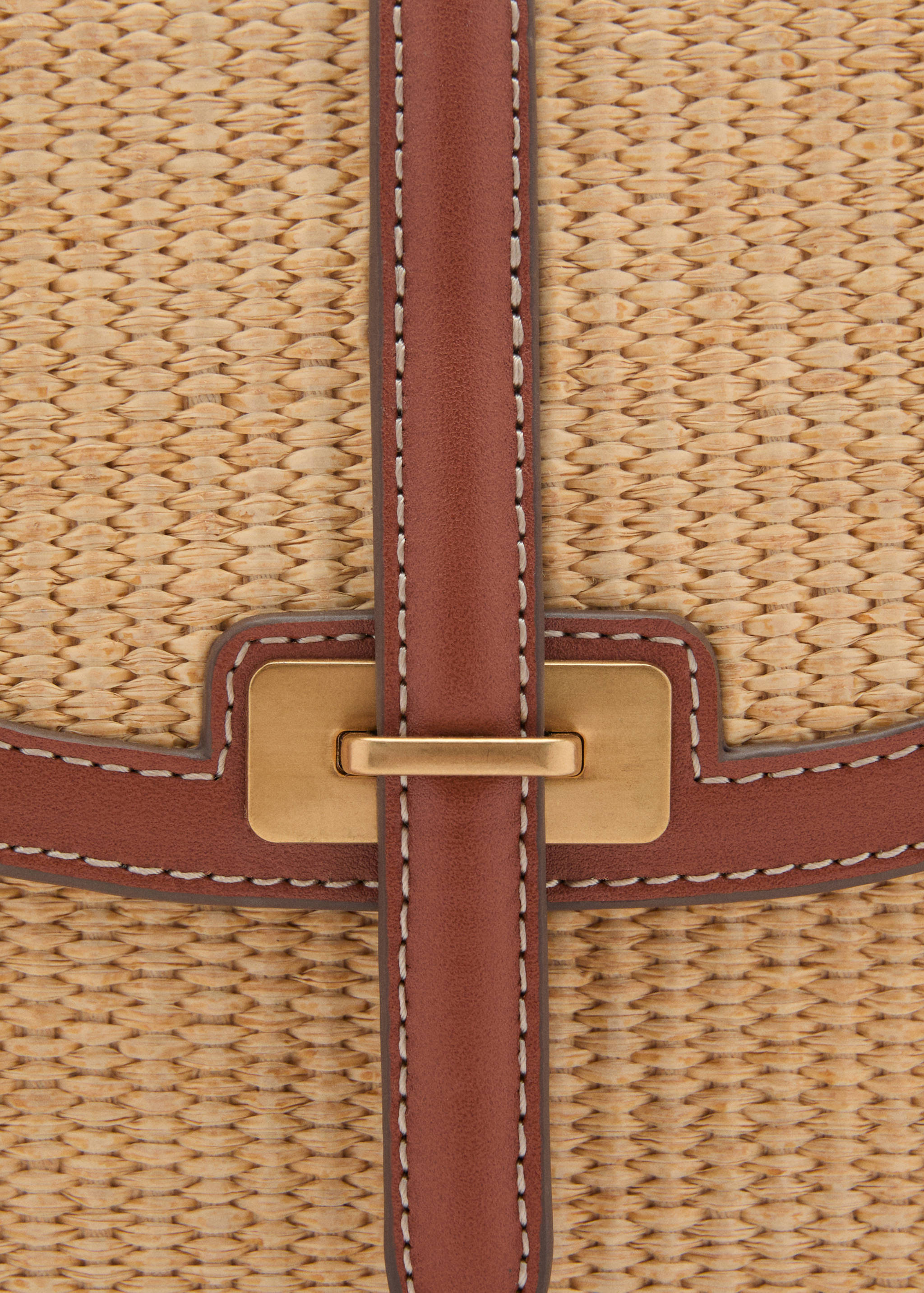 Raffia-effect shoulder bag - Details of the article 2