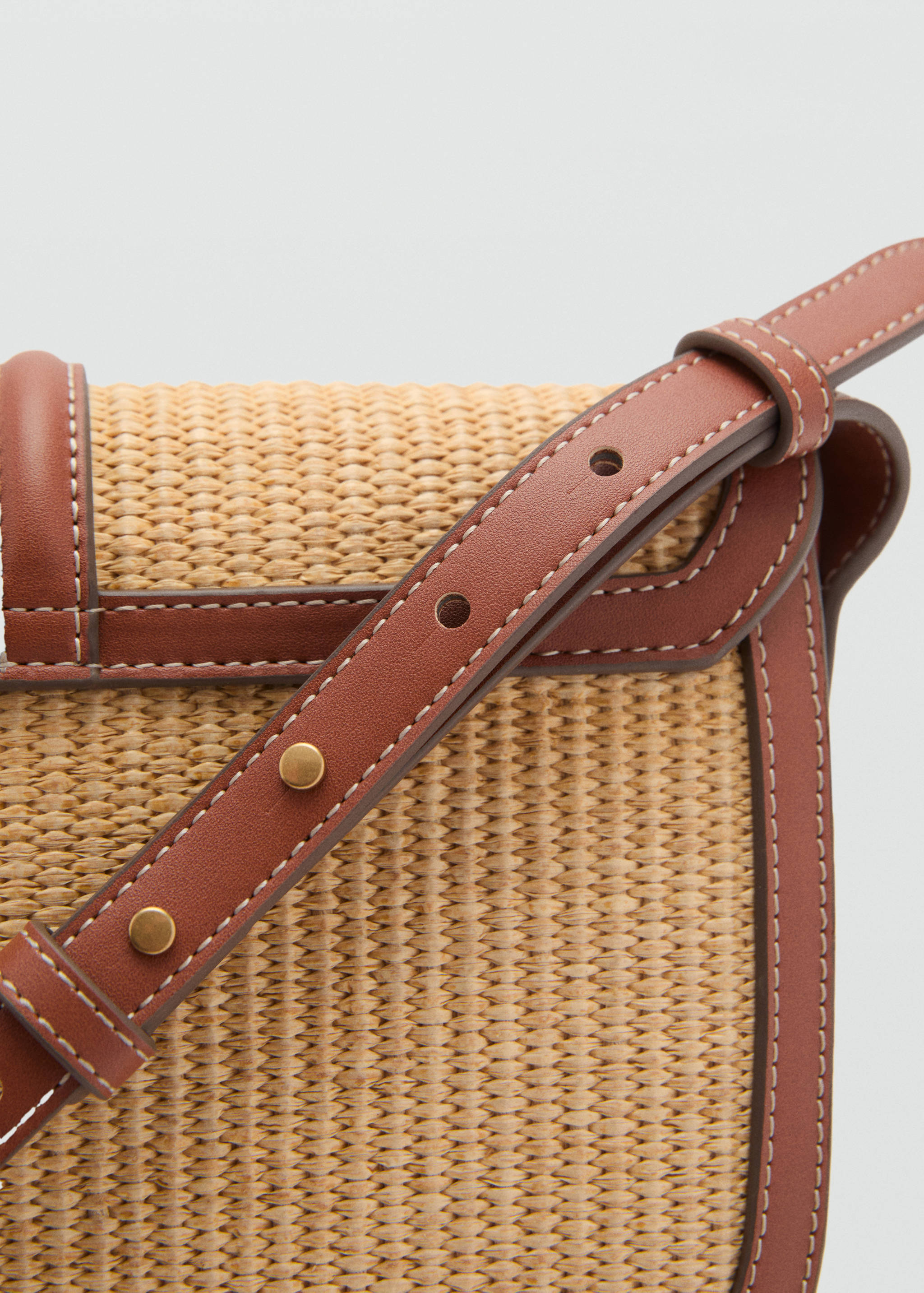 Raffia-effect shoulder bag - Details of the article 3