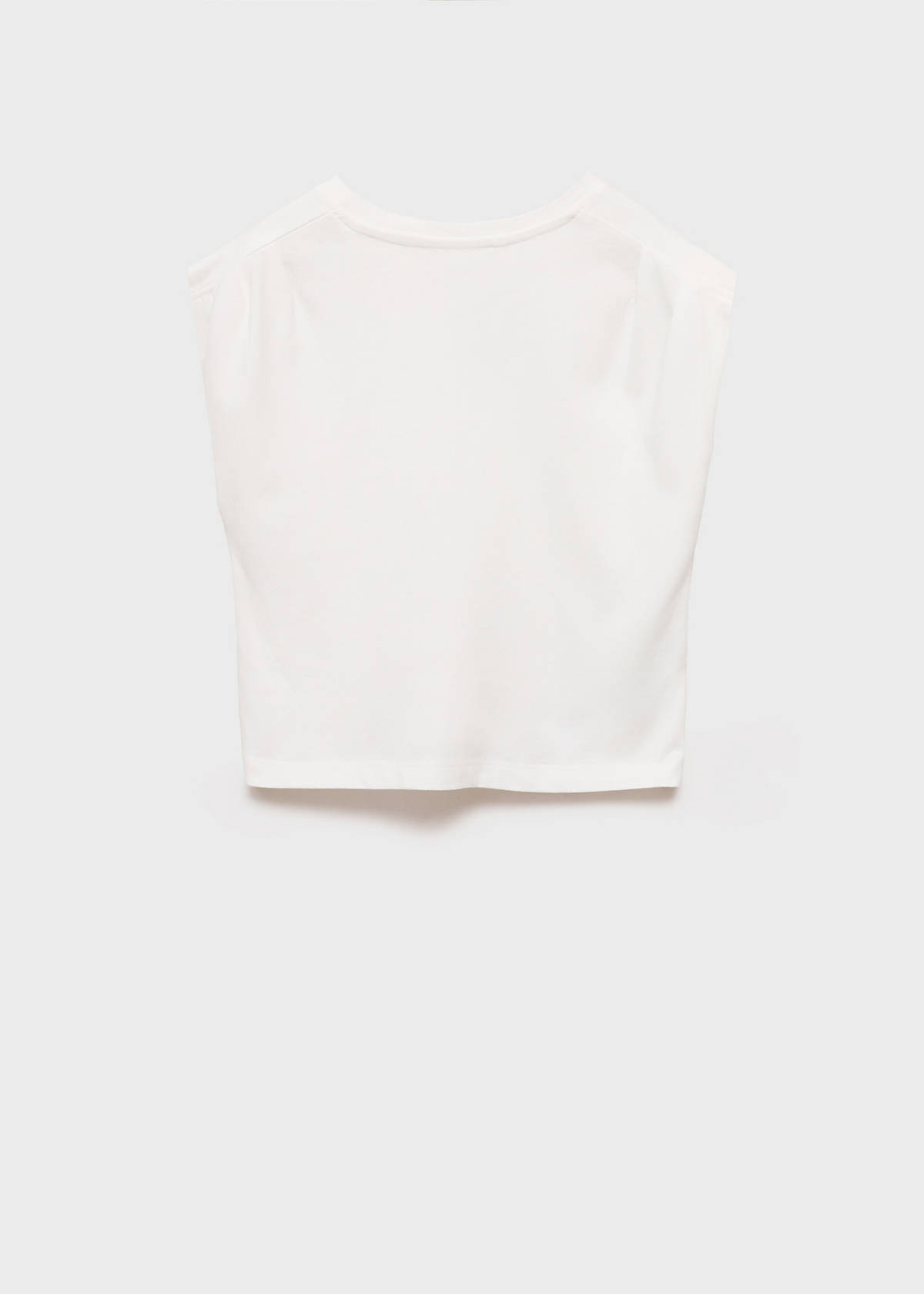T-shirt with message and pleated shoulders — Off White