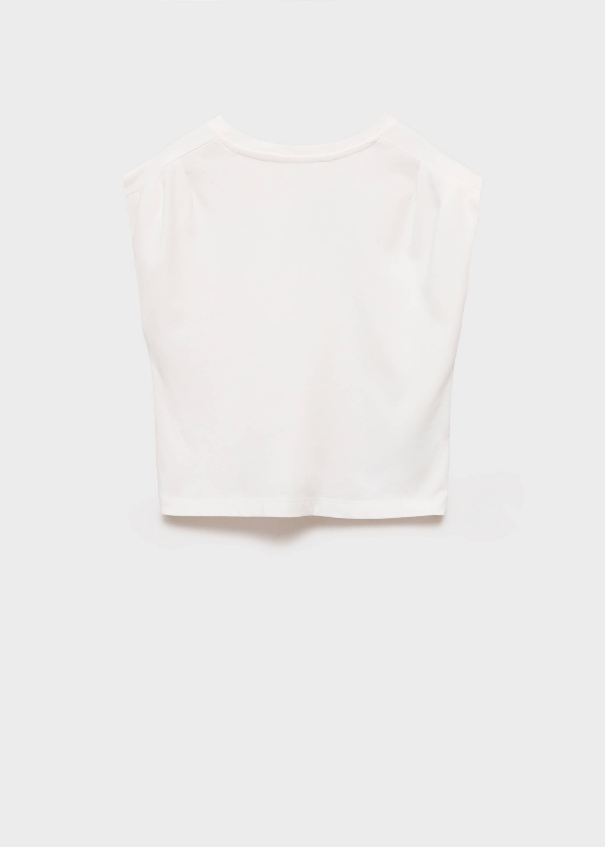 T-shirt with message and pleated shoulders - Reverse of the article