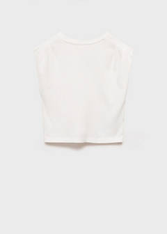T-shirt with message and pleated shoulders — Off White 4