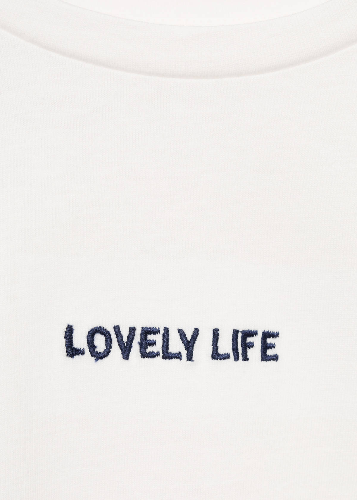 T-shirt with message and pleated shoulders — Off White