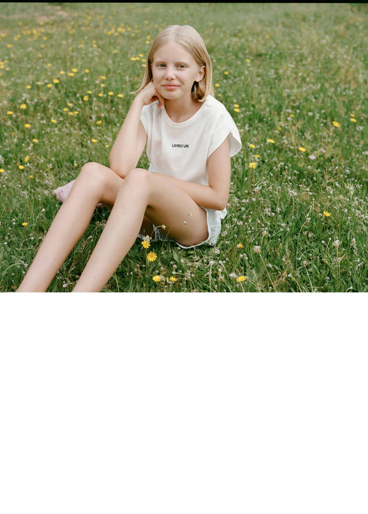 T-shirt with message and pleated shoulders — Off White