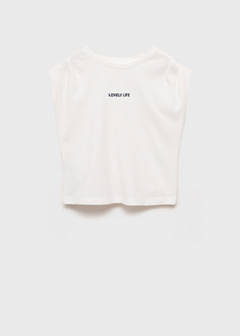 T-shirt with message and pleated shoulders — Off White 2