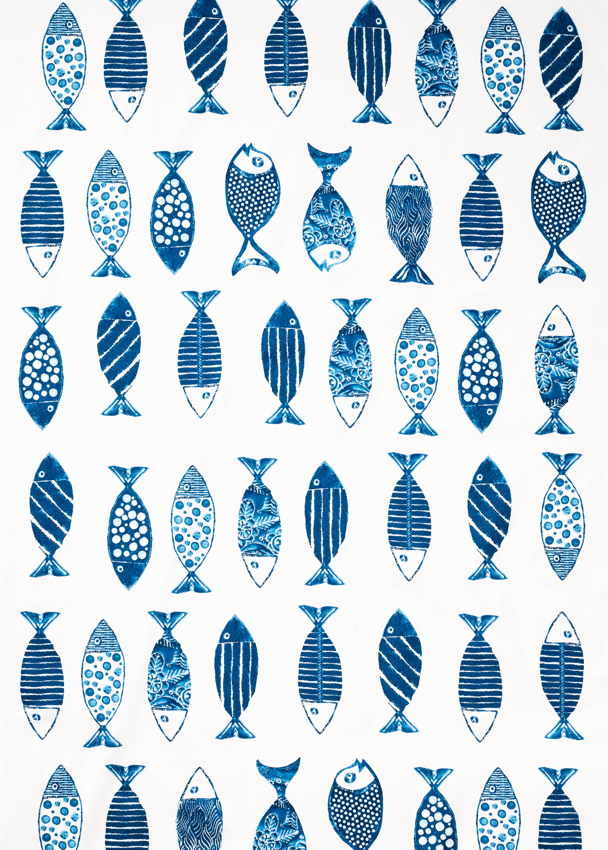 Cotton printed fish tablecloth for 6 to 8 diners - Details of the article 3