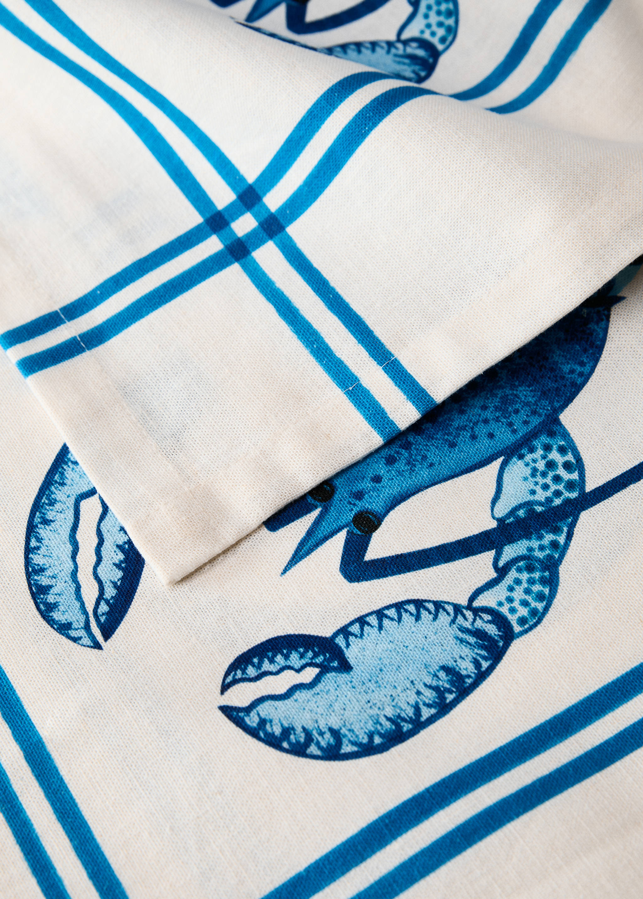 Nappe en lin imprimé marin pour 6 à 8 convives - Détail de l'article 1