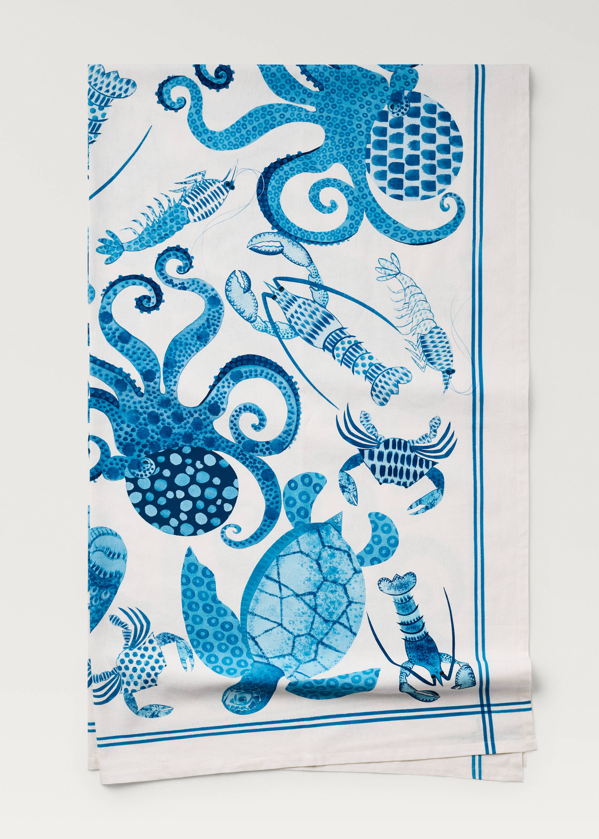 Nappe en lin imprimé marin pour 6 à 8 convives - Détail de l'article 2