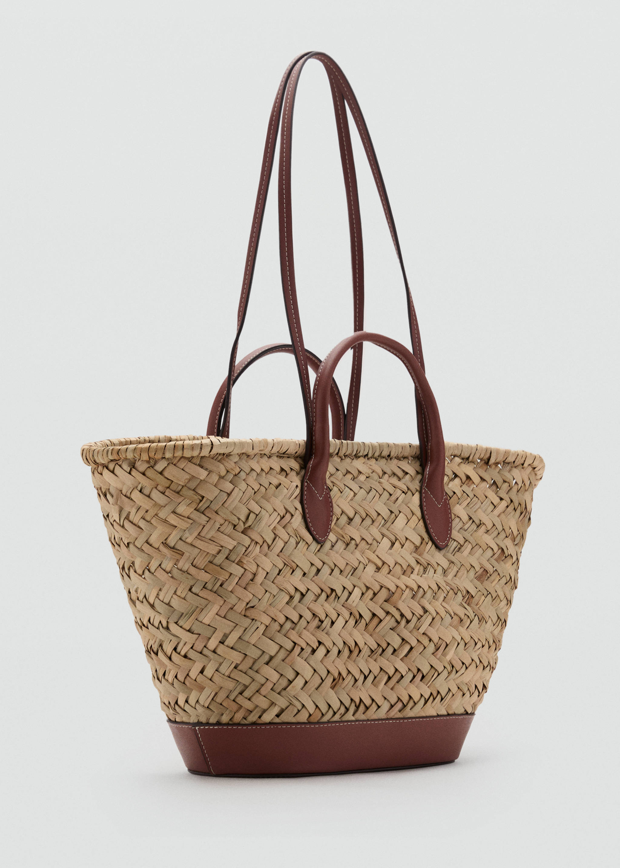 Large double-handle natural fibre basket - Medium plane