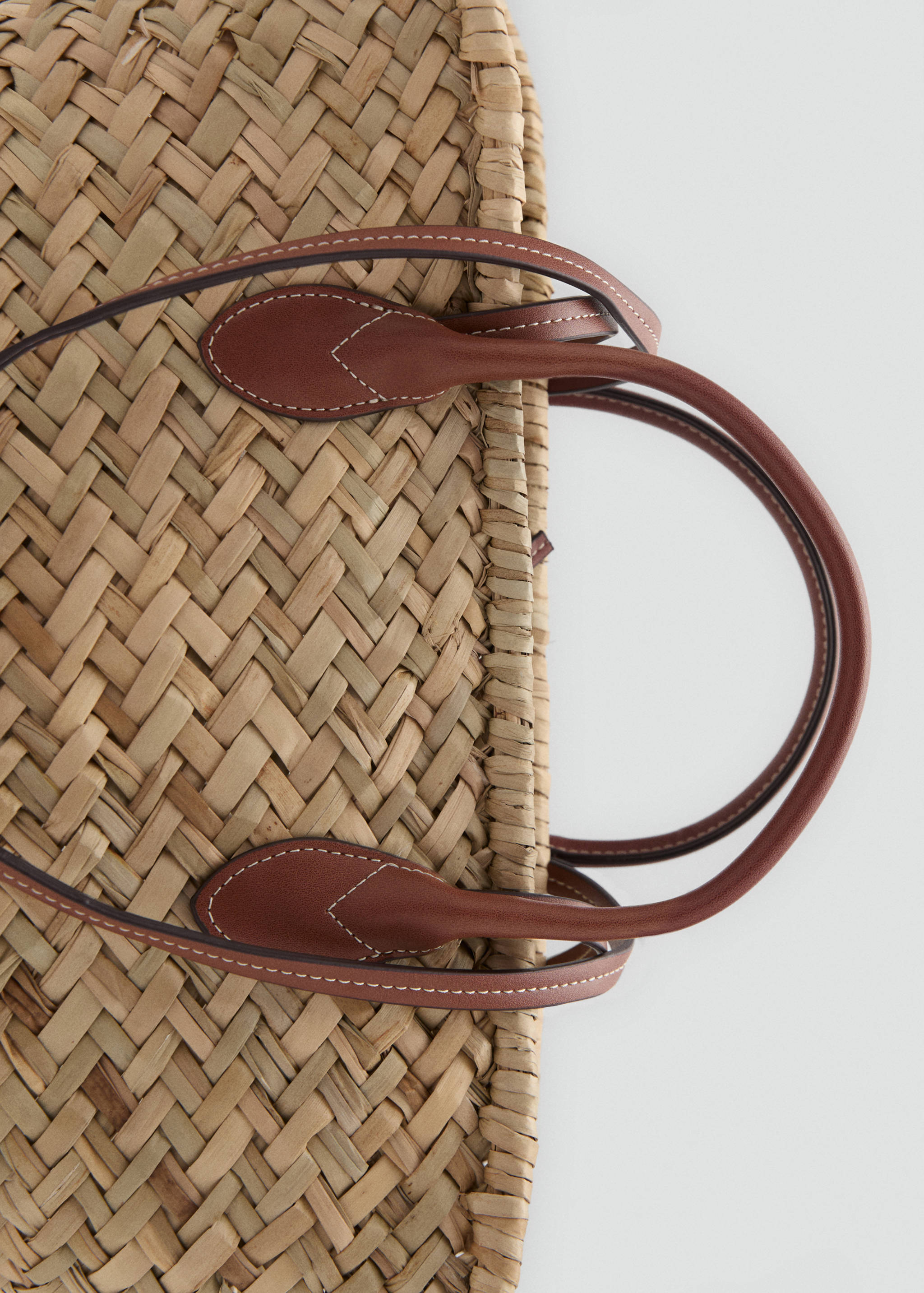 Large double-handle natural fibre basket - Details of the article 1
