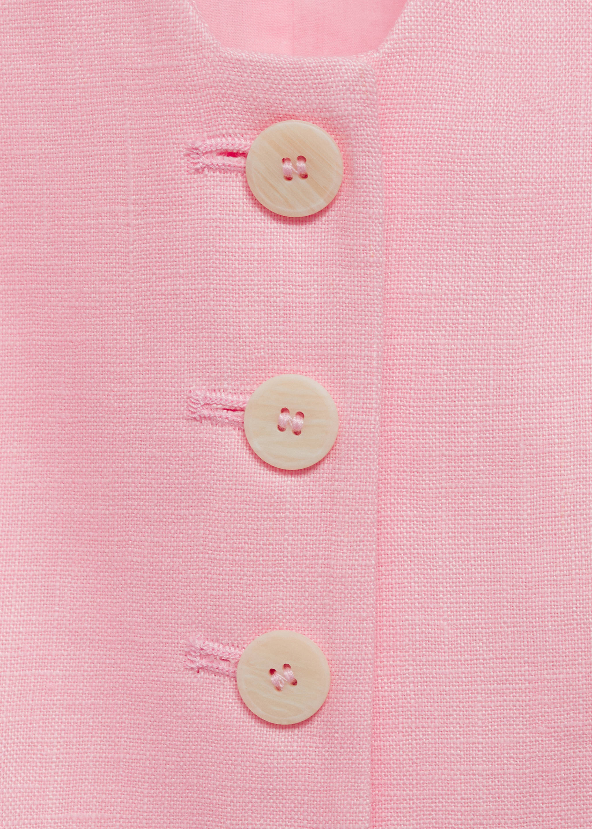 Colete de fato de linho - Pormenor do artigo 8