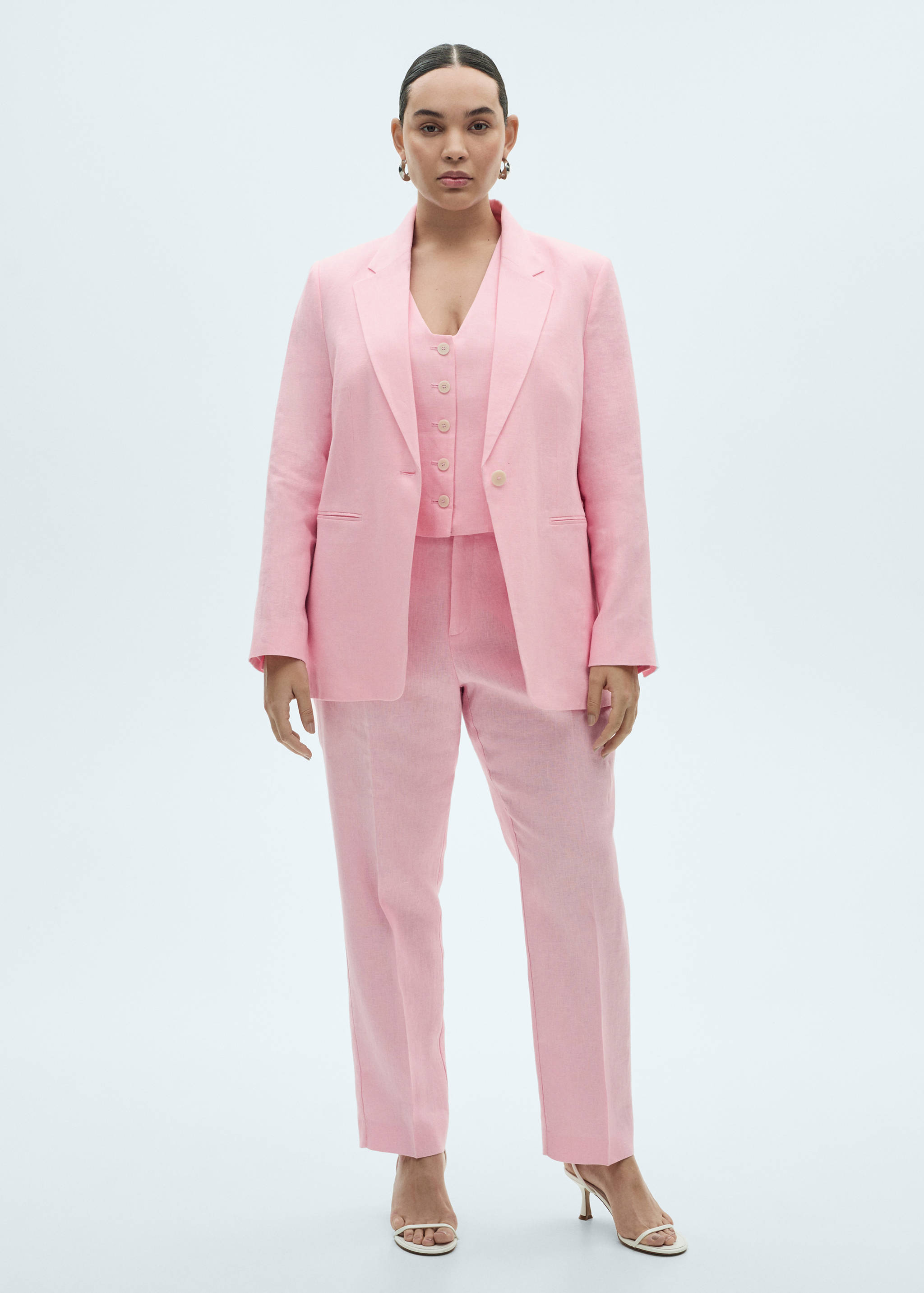 Colete de fato de linho - Pormenor do artigo 3