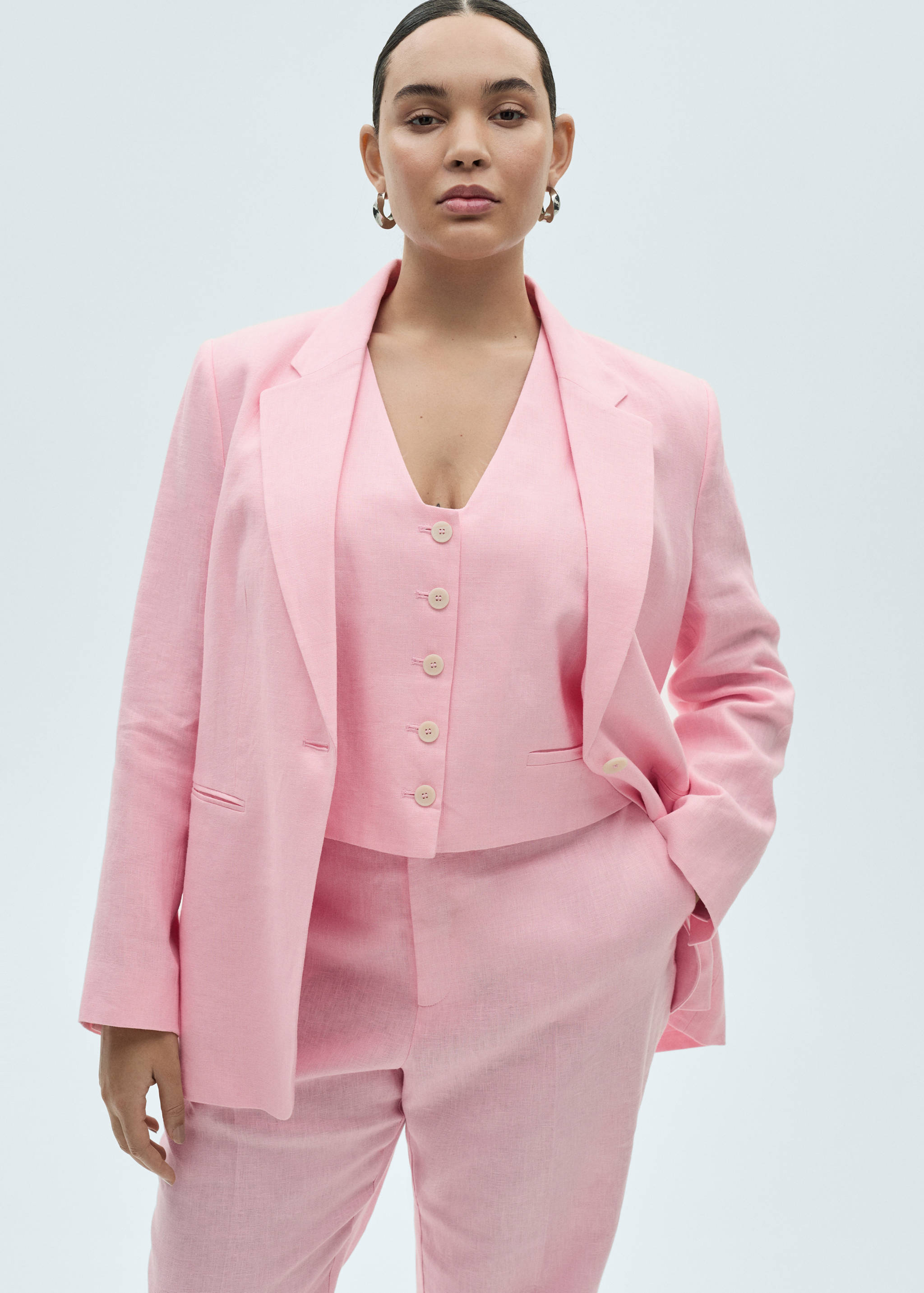 Colete de fato de linho - Pormenor do artigo 5